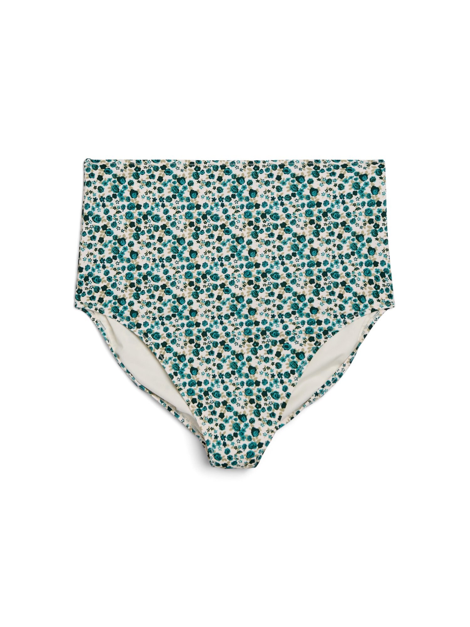 Swim by Zizzi Bikini nadrágok 'Skatrin'  krém / sötétzöld / fekete akciós termékkép 1