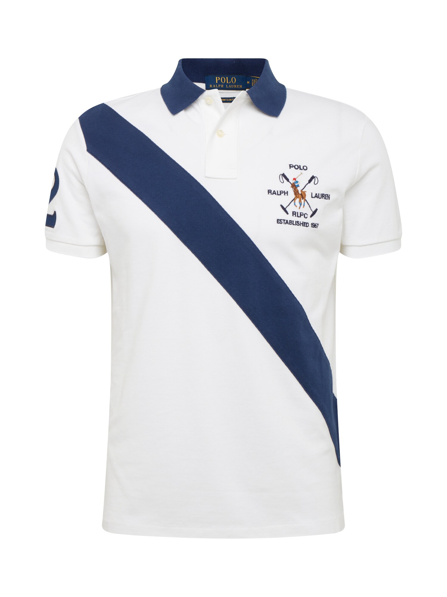 POLO RALPH LAUREN Marškinėliai  balkšva / tamsiai mėlyna / šviesiai ruda / šviesiai mėlyna / melionų spalva