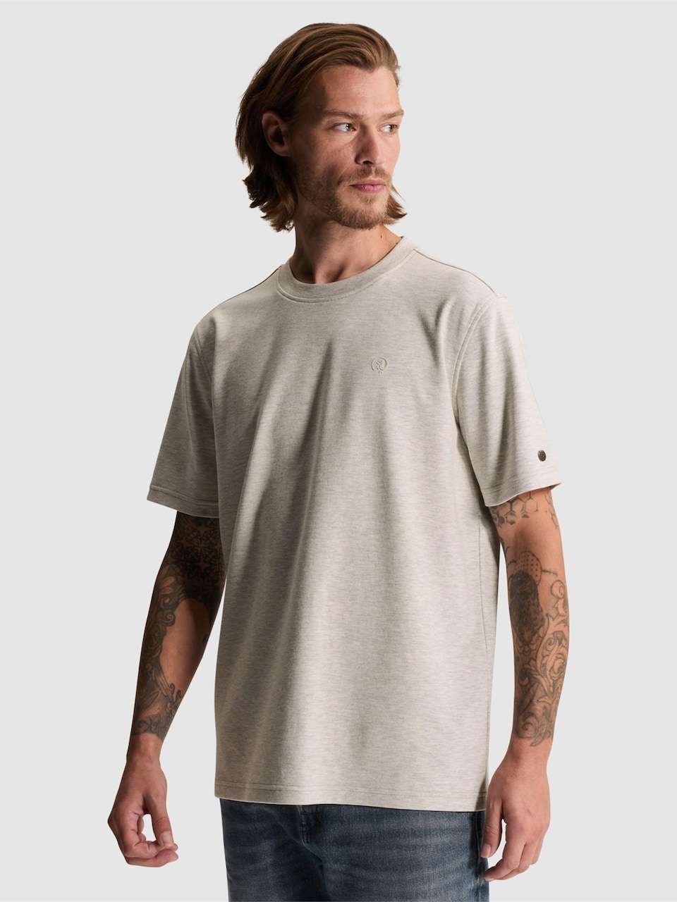 T-shirt 'T-shirt in interlock melange'