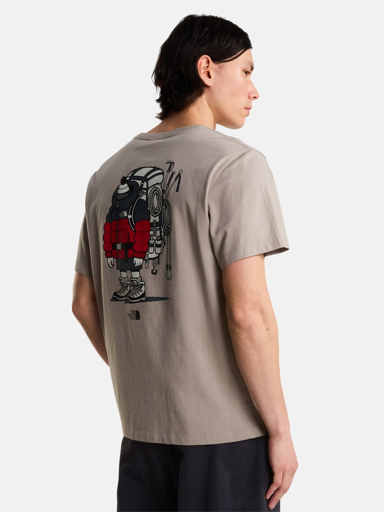 THE NORTH FACE Camiseta marrón claro / rojo – imagen 3