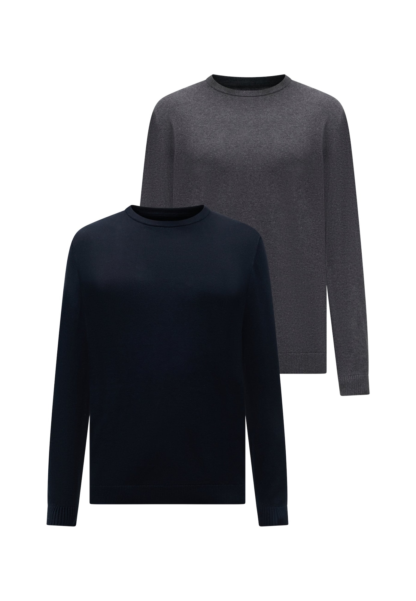 JACK & JONES Jersey 'JJEBASIC' marino / gris oscuro