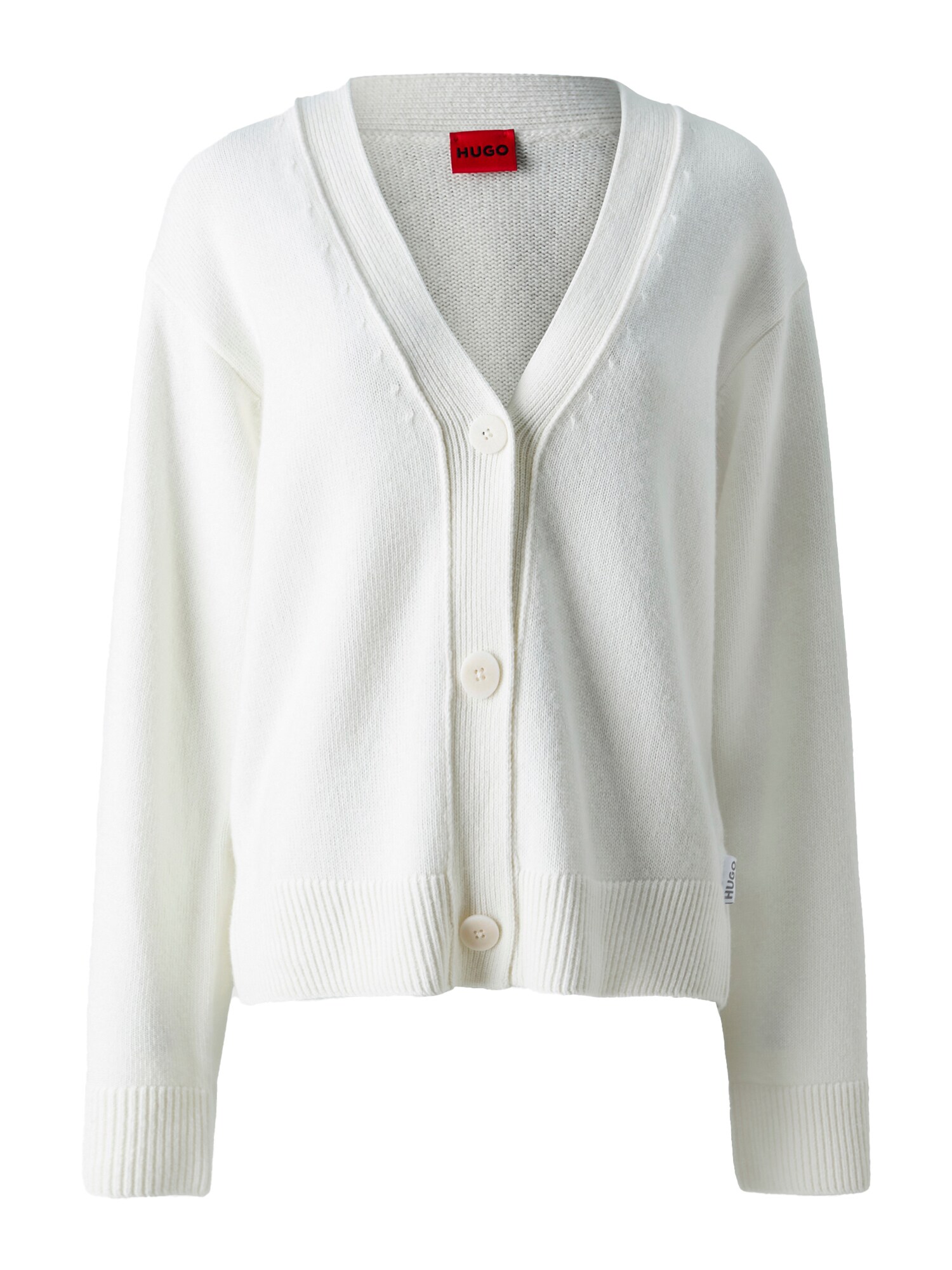 HUGO Geacă tricotată Selsar  alb