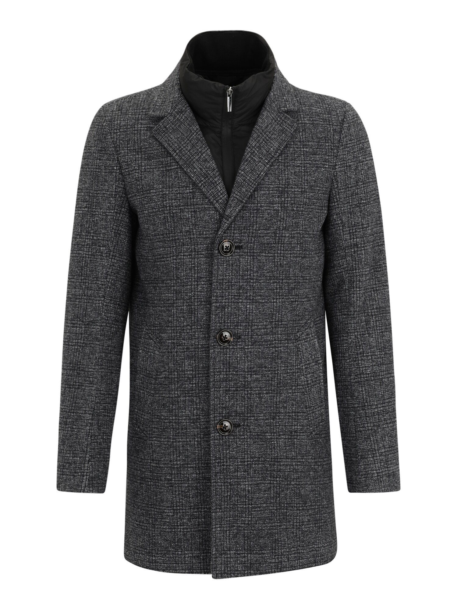 s.Oliver Palton de primăvară-toamnă  gri amestecat / negru