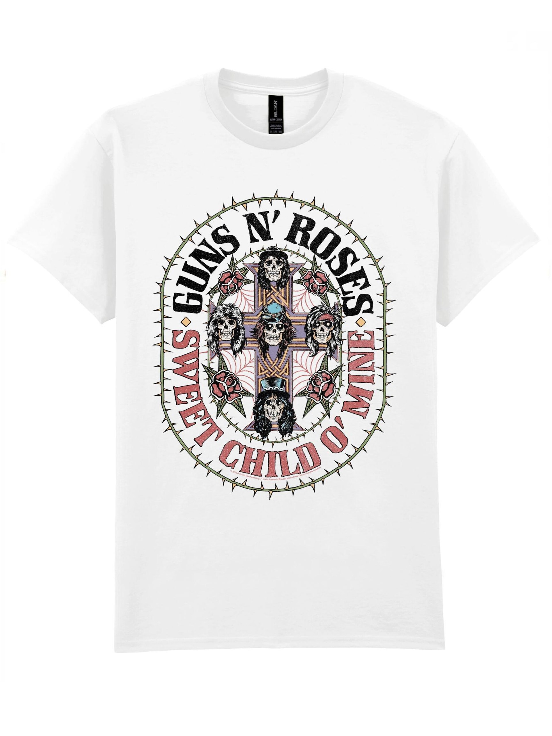GUNS N ROSES T-shirt grå / röd / svart herr