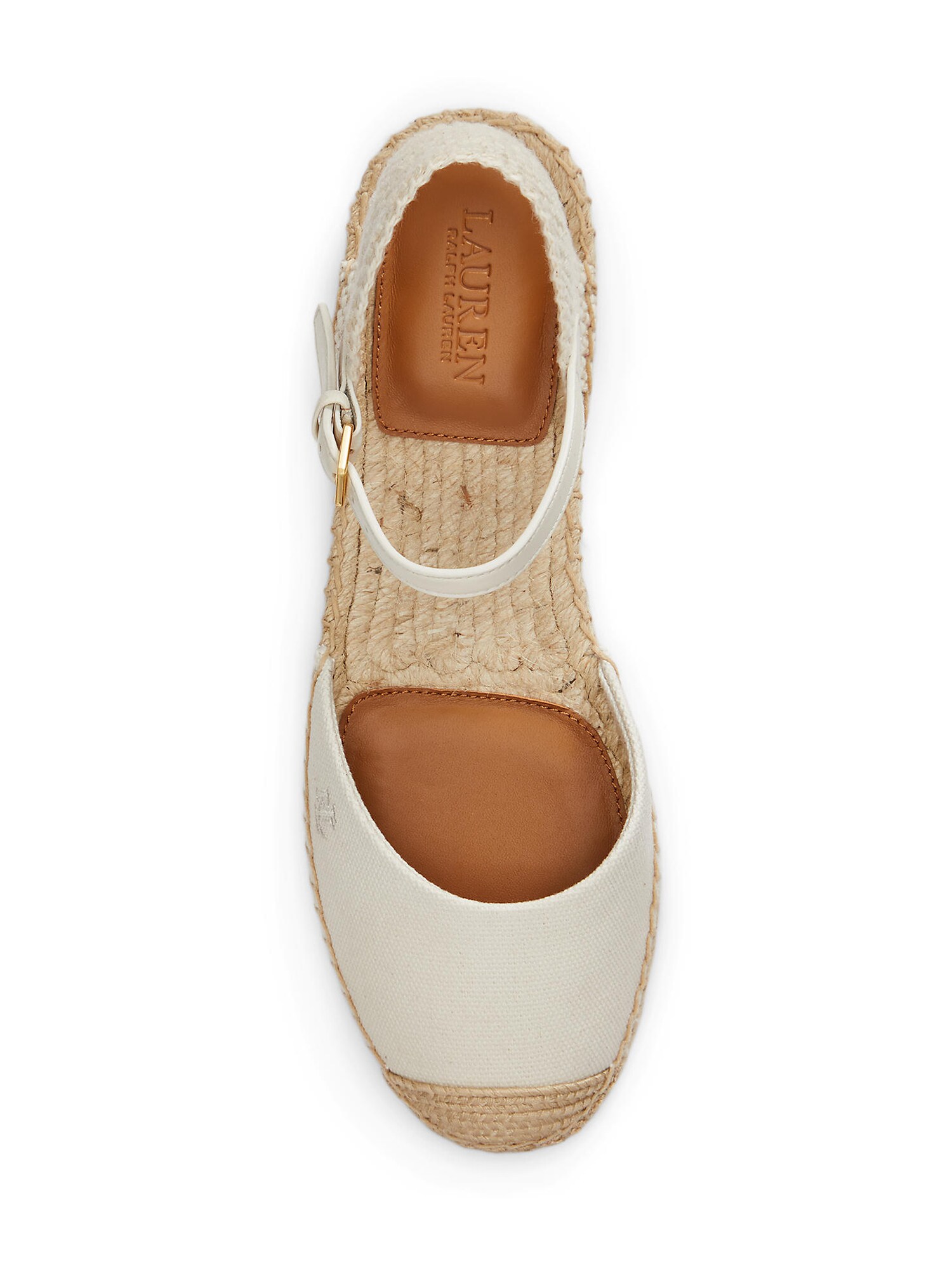 Lauren Ralph Lauren Alpargatas 'ROBBY' beige claro / blanco – imagen 3