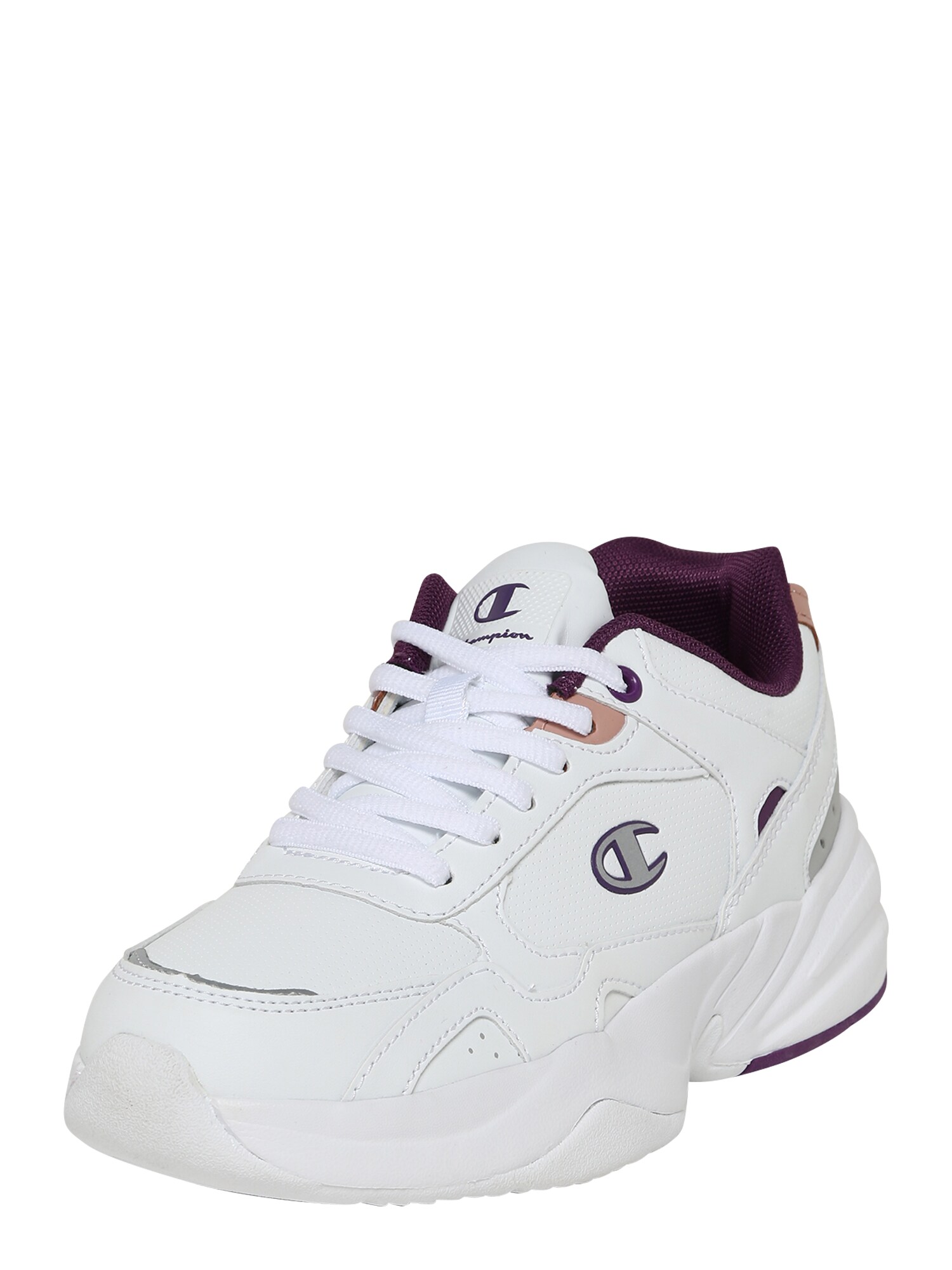 Champion Authentic Athletic Apparel Sportbačiai be auliuko 'Philly'  pilka / balta / tamsiai violetinė / rožių spalva