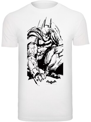 F4NT4STIC Shirt ‘DC Comics Batman Arkham Knight Sketch’ Zwart / Wit