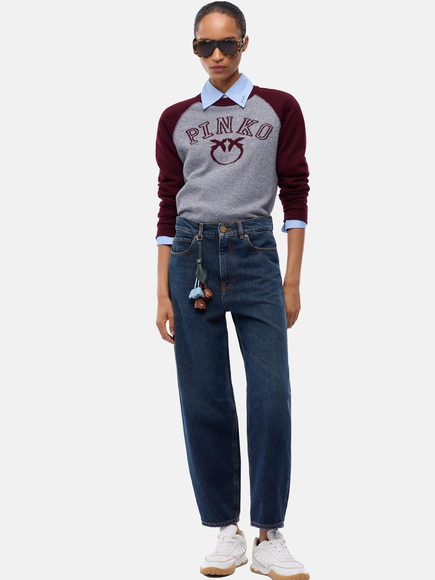 PINKO Vaquero 'PINKO ESTELLE EGG MEDIUM WASH BLUE DENIM PANTALONE'  azul denim – imagen 3