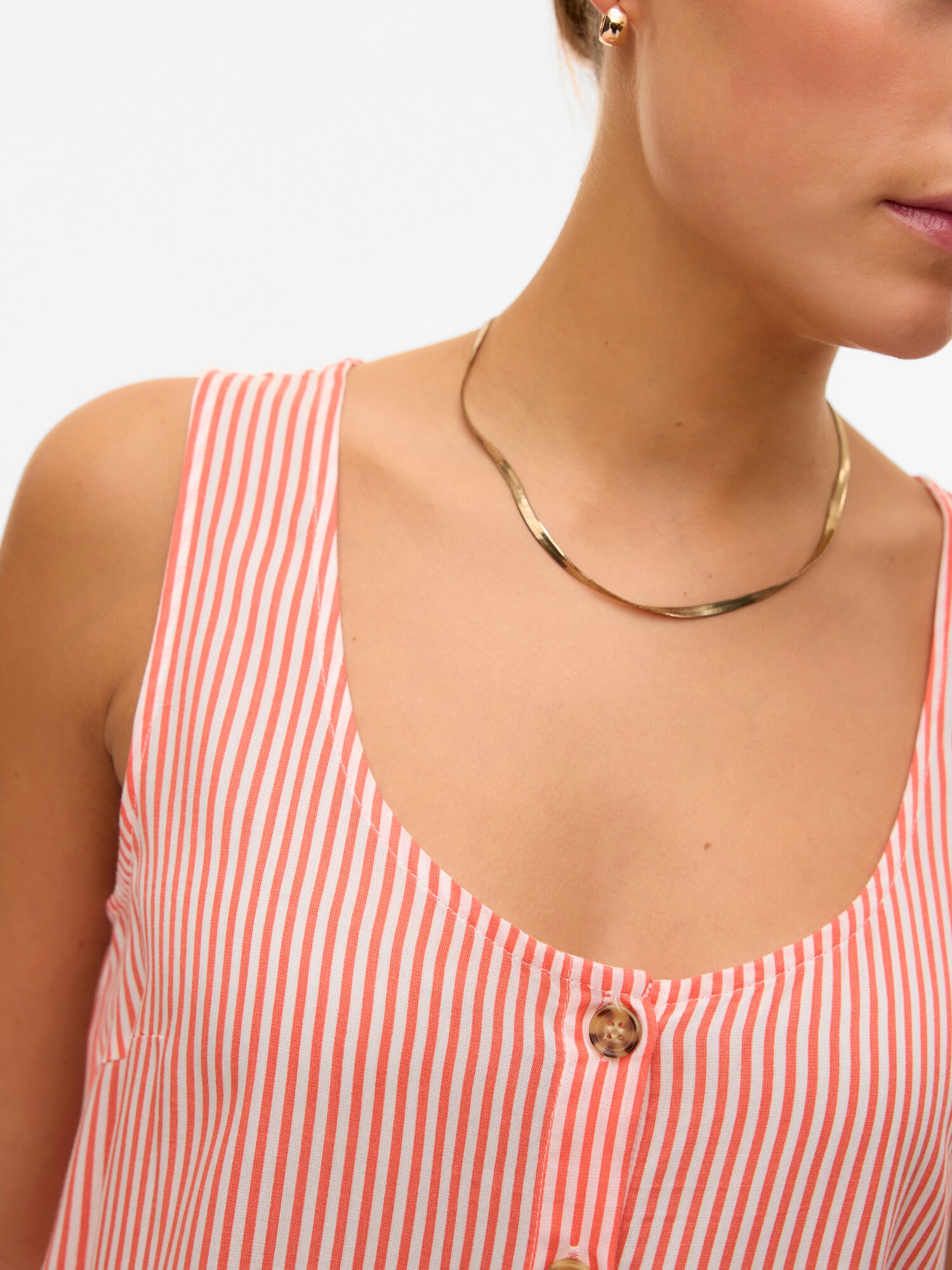 VERO MODA Blúzka 'VMBumpy' svetločervená / biela (obrázok 6)