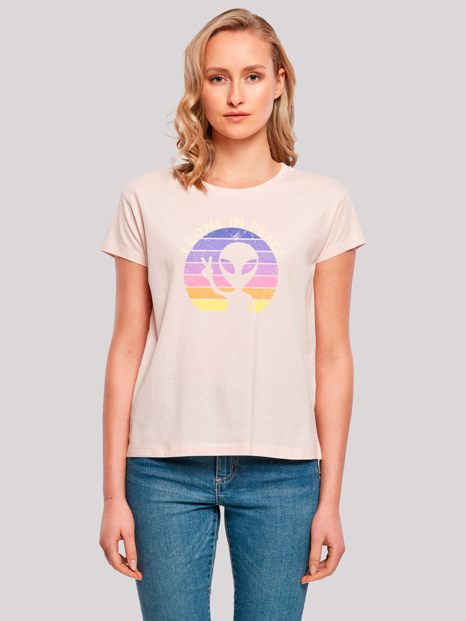Thumbnail - F4NT4STIC T-Shirt Alien Peace Sunset