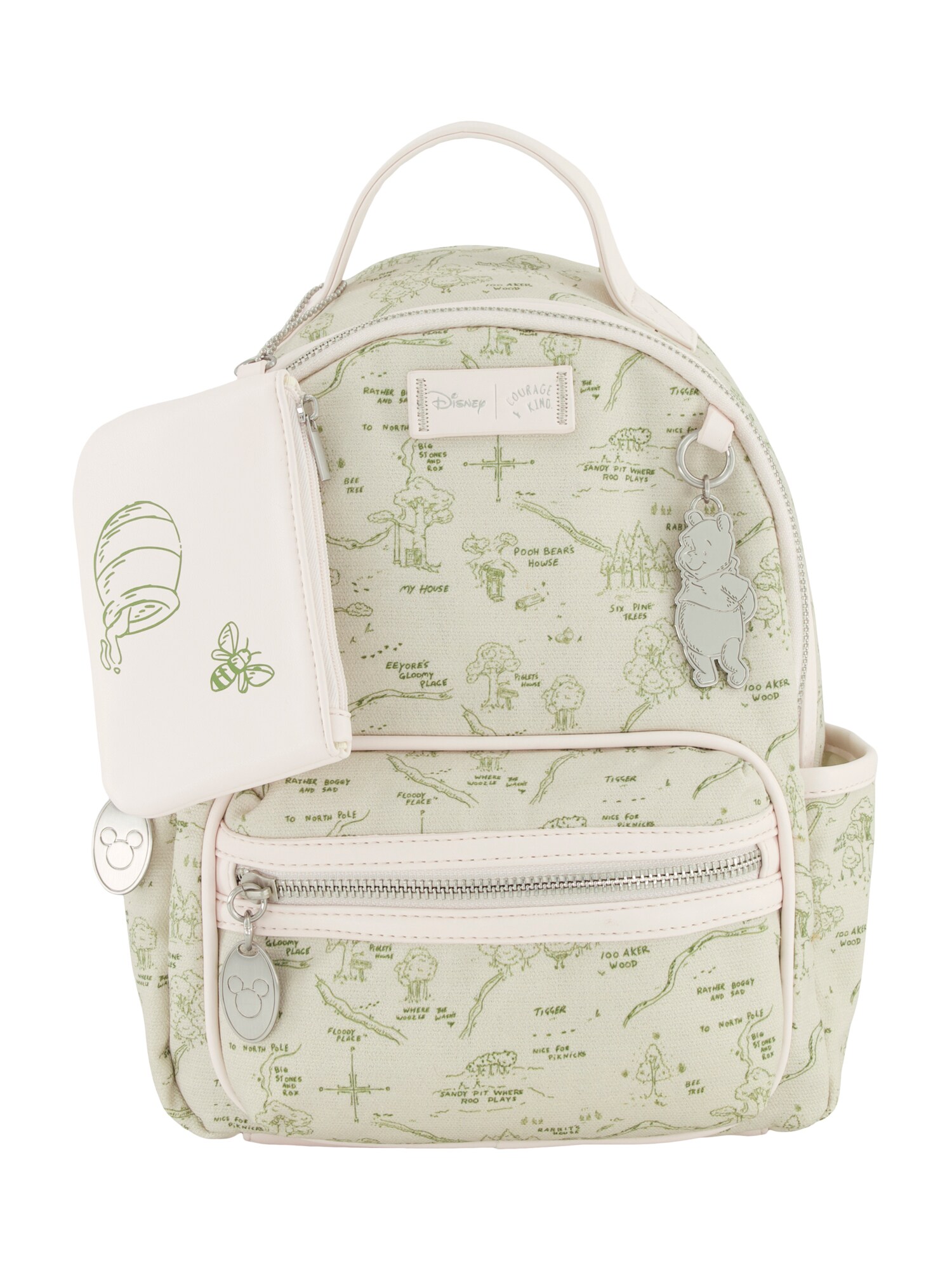 DISNEY Mochila 'Winnie Puuh'  verde / blanco natural