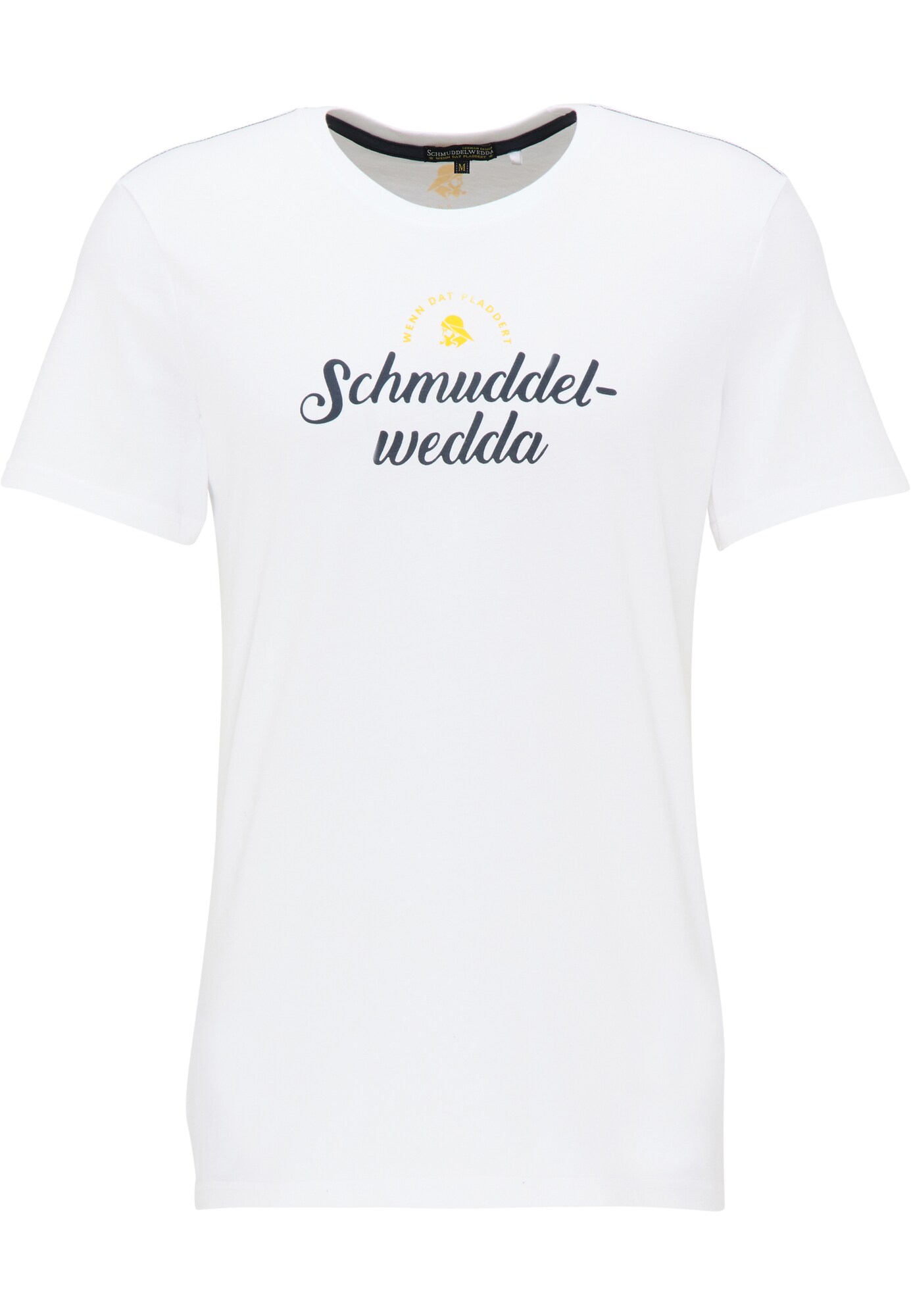 Schmuddelwedda Marškinėliai  balta / tamsiai mėlyna / geltona