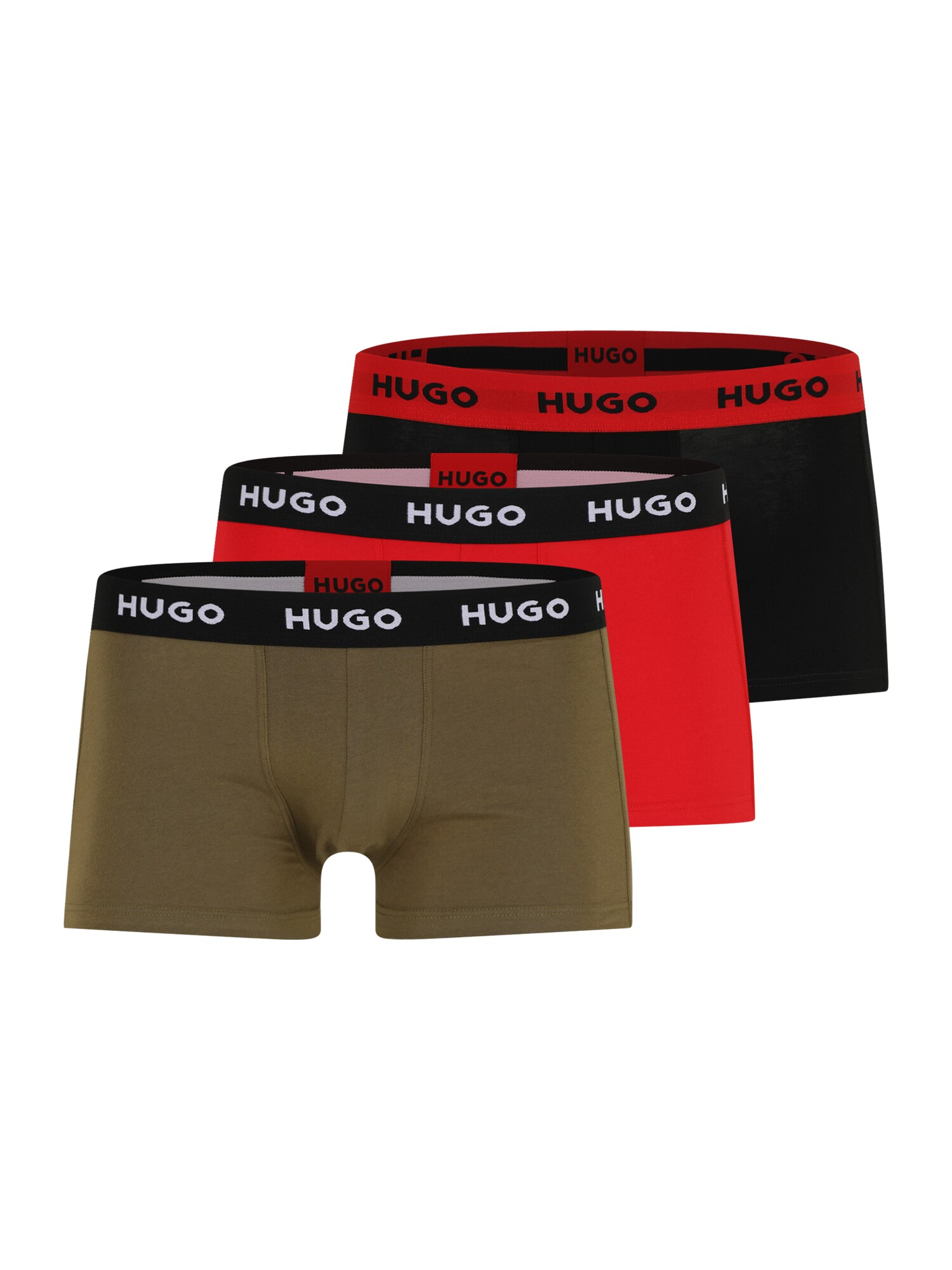 HUGO Boxeralsók  khaki / piros / fekete / fehér akciós termékkép 1
