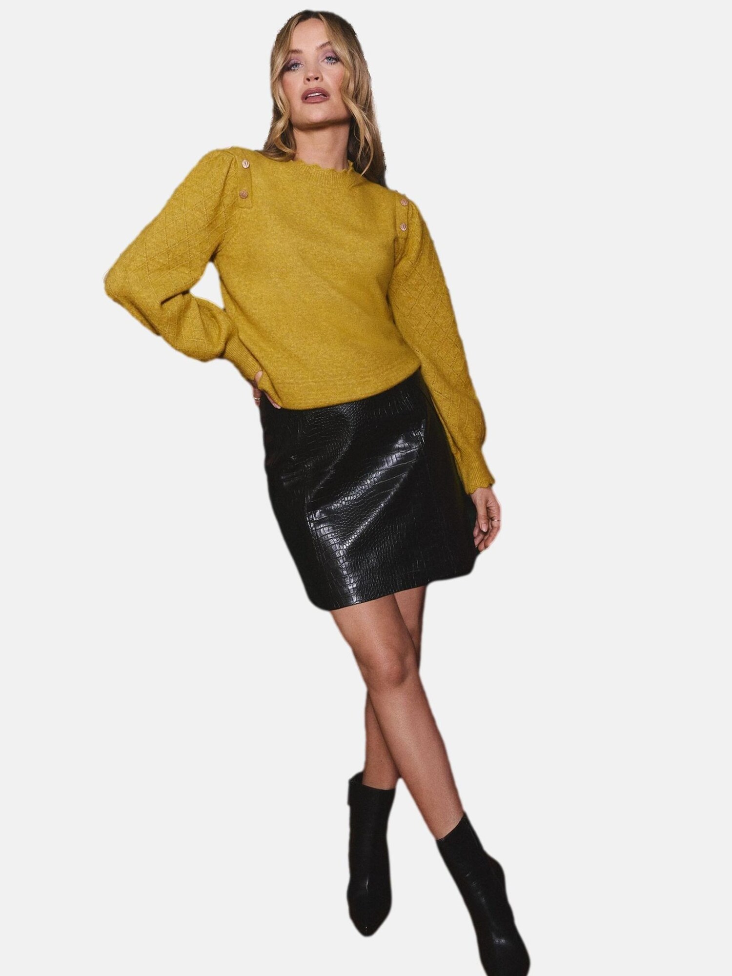 love & roses Pulover  galben muștar