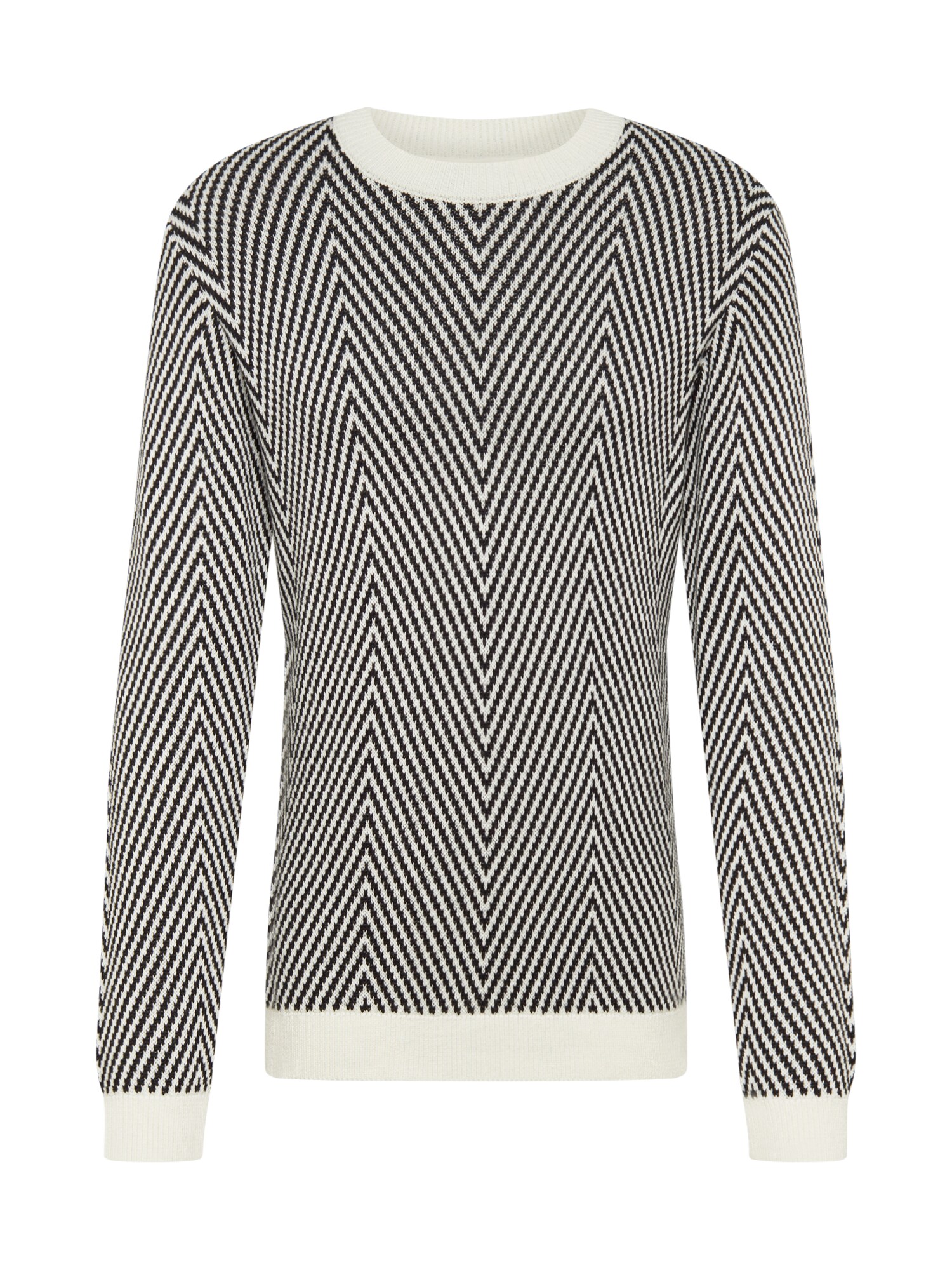 Lindbergh Megztinis 'Herringbone'  balkšva / juoda