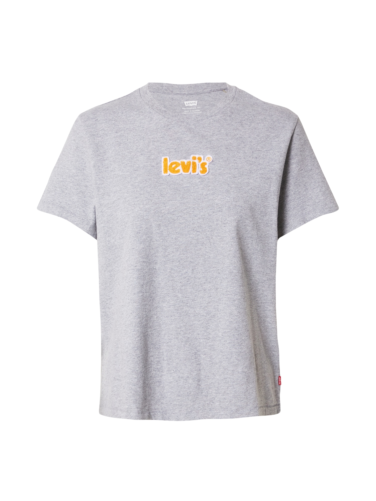 LEVI'S Тениска  сив меланж / оранжево / бяло