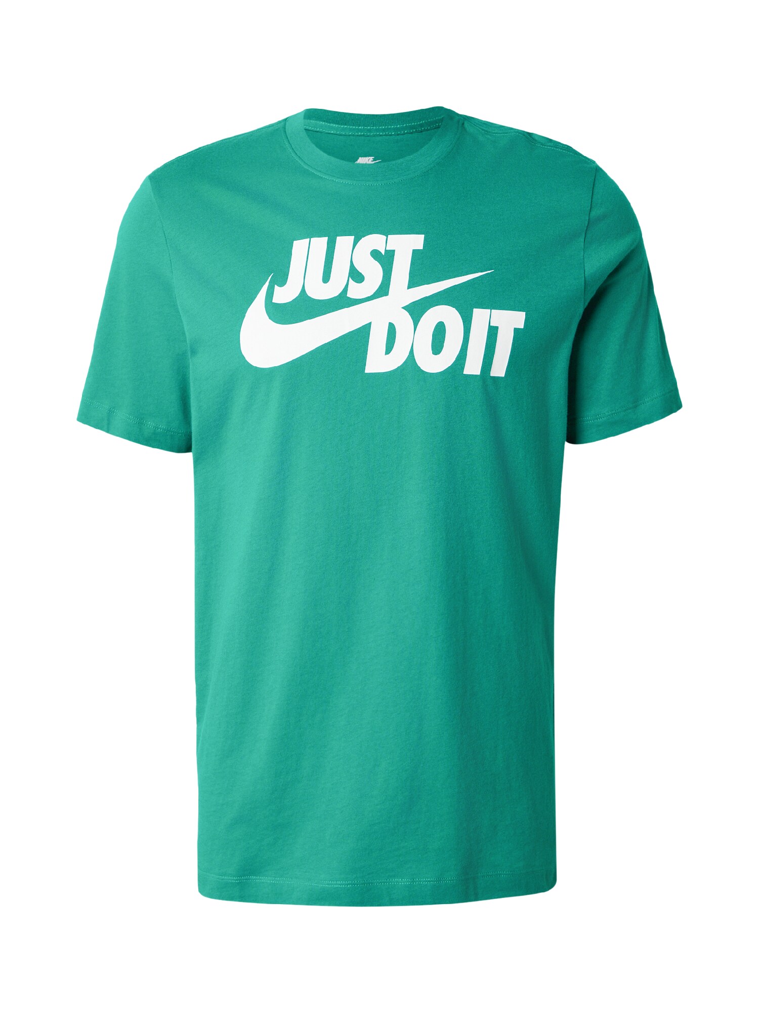 Nike Sportswear Tricou 'Swoosh'  verde smarald / alb