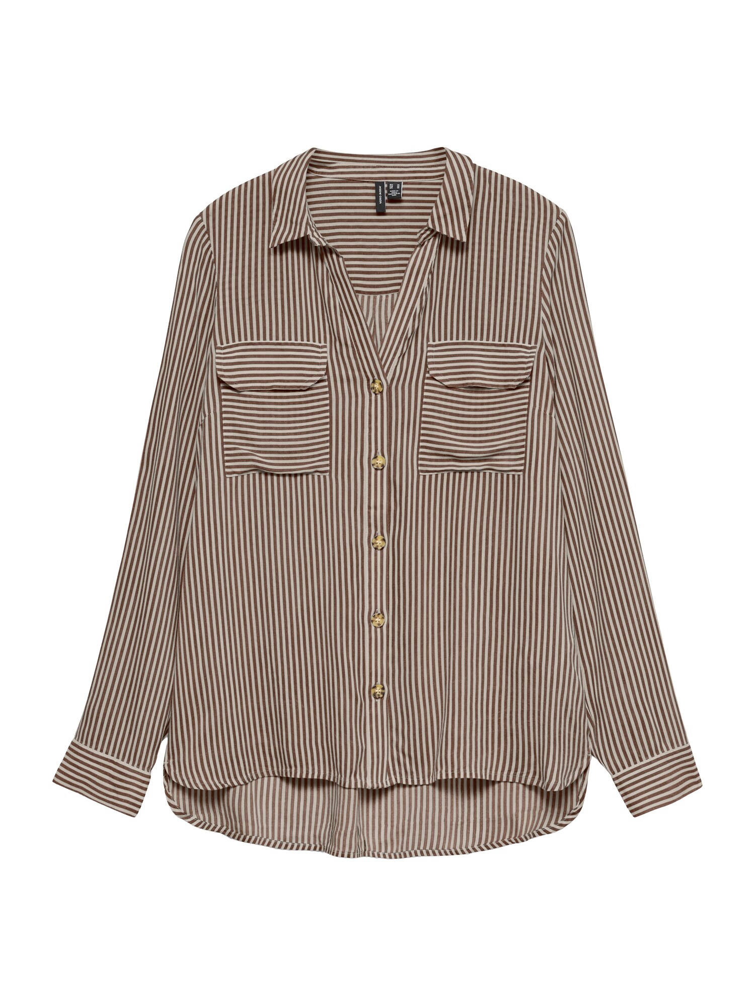 VERO MODA Blúzka 'VMBUMPY'  čokoládová / biela