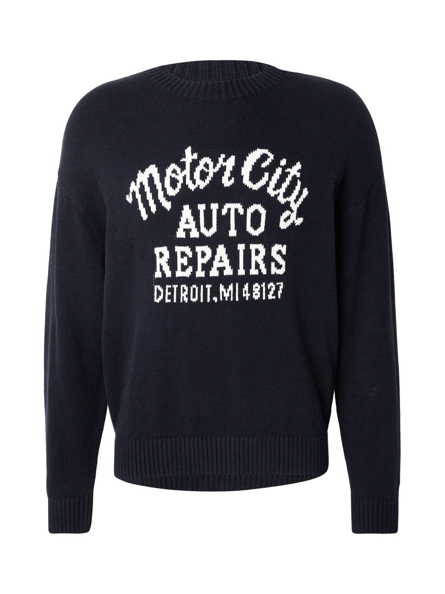 Hollister Pulover Negru / Alb-image