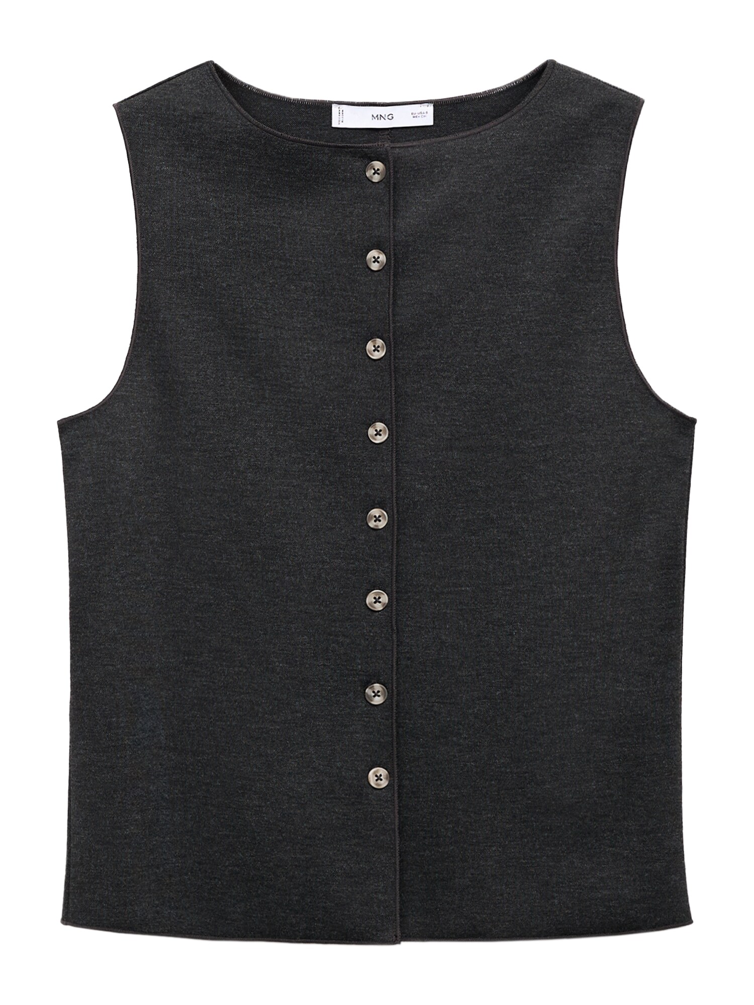 MANGO Vestă tricotată NEVADA  gri metalic