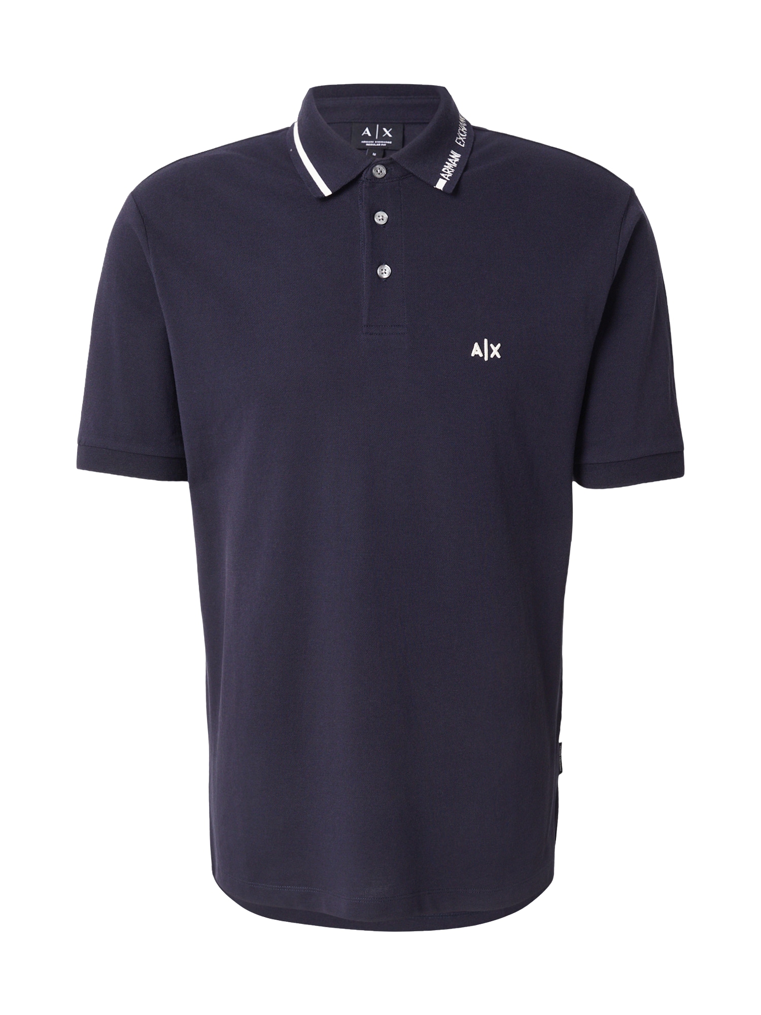 ARMANI EXCHANGE Tricou bleumarin / alb