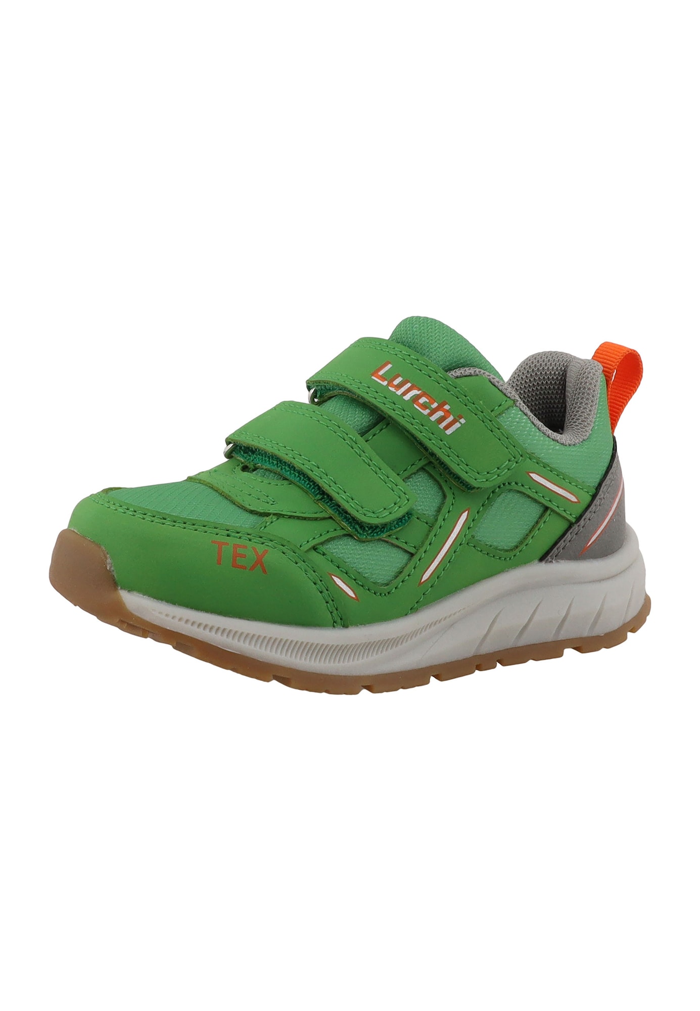 LURCHI Sneaker Andi gri / gri deschis / verde iarbă / portocaliu închis