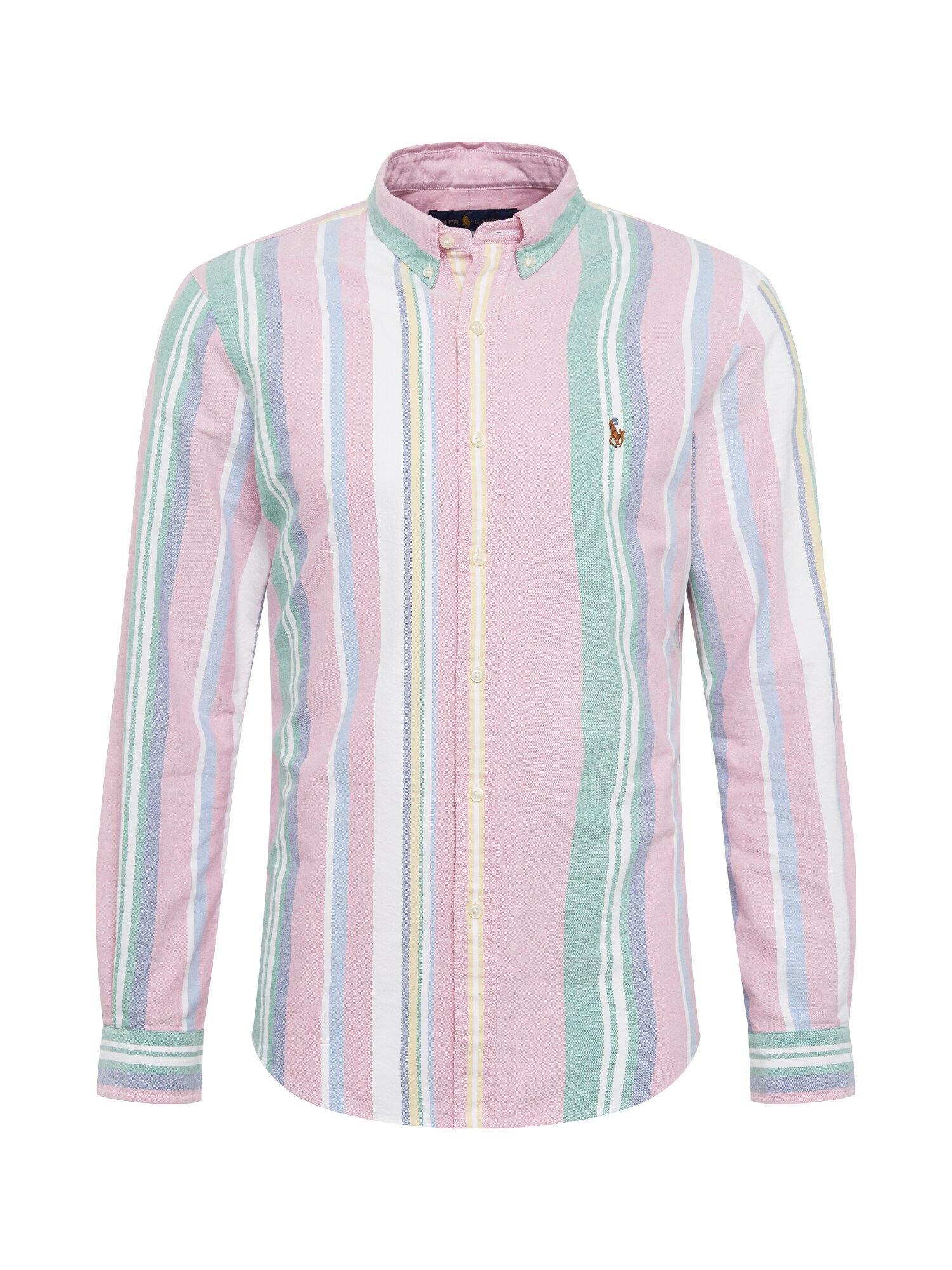 POLO RALPH LAUREN Dalykinio stiliaus marškiniai  rožinė / mėtų spalva / balta