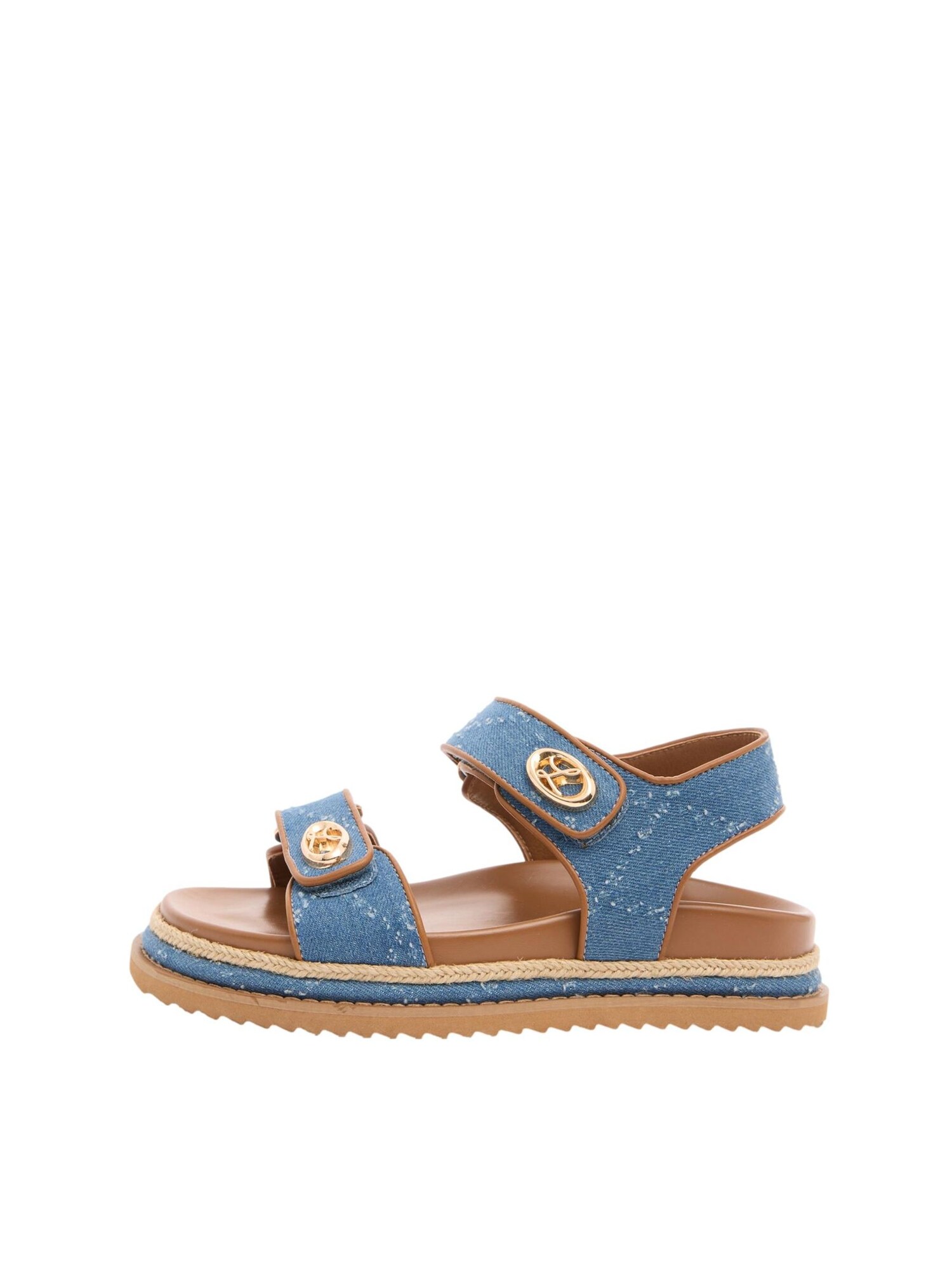Lipsy Sandale  albastru denim / maro