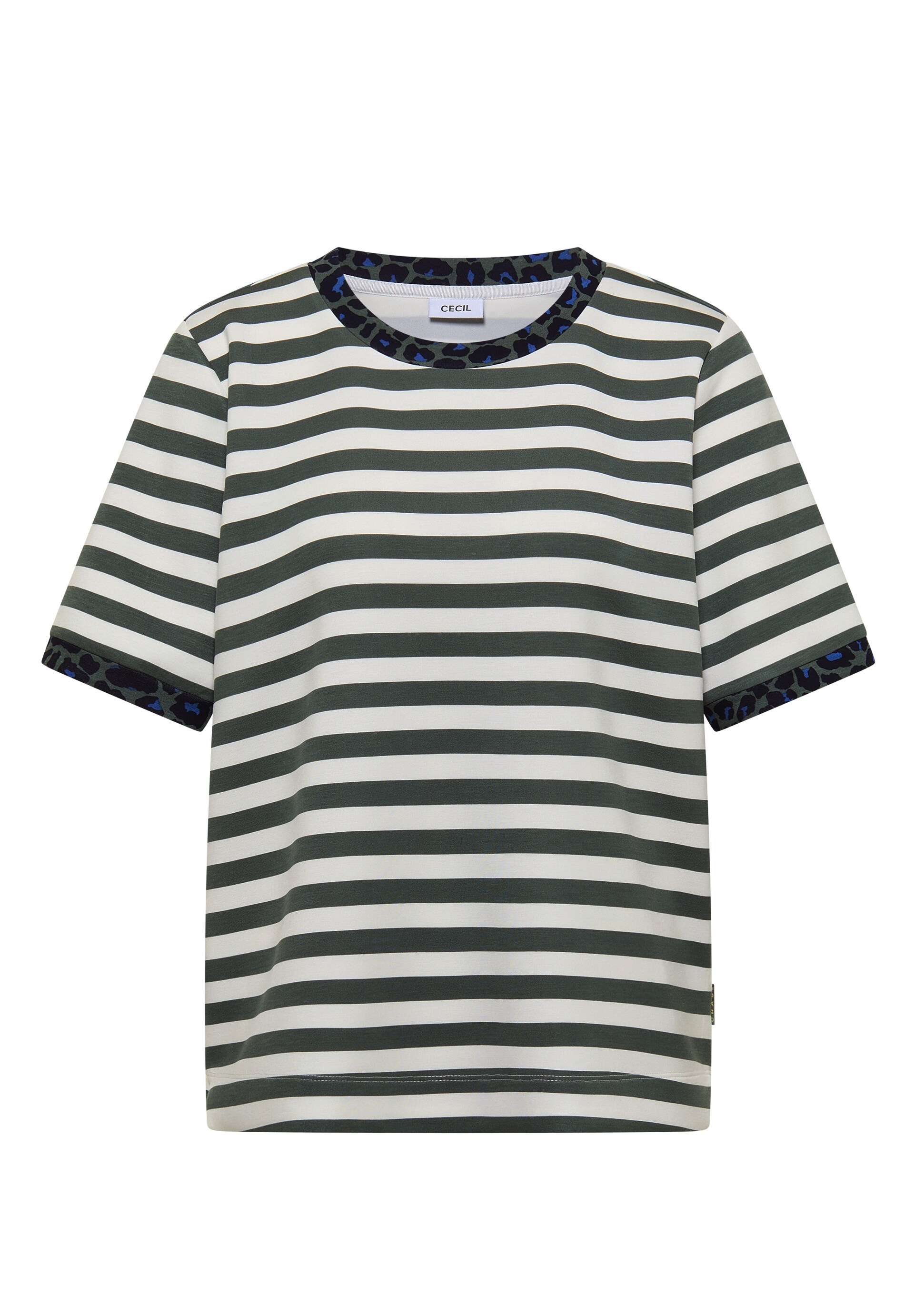 CECIL T-shirt azur / gran / svart dam