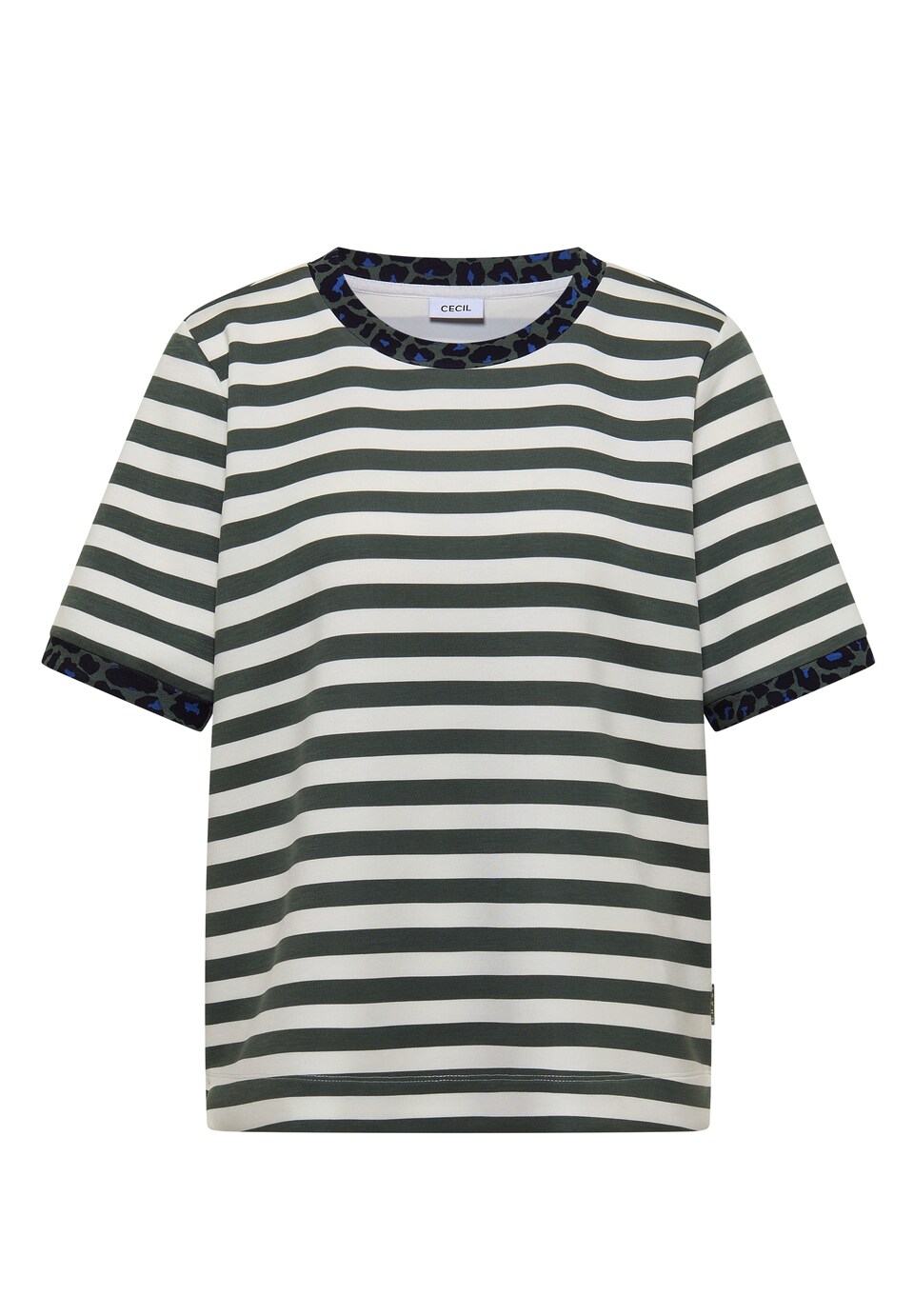 T-shirt azur / gran / svart