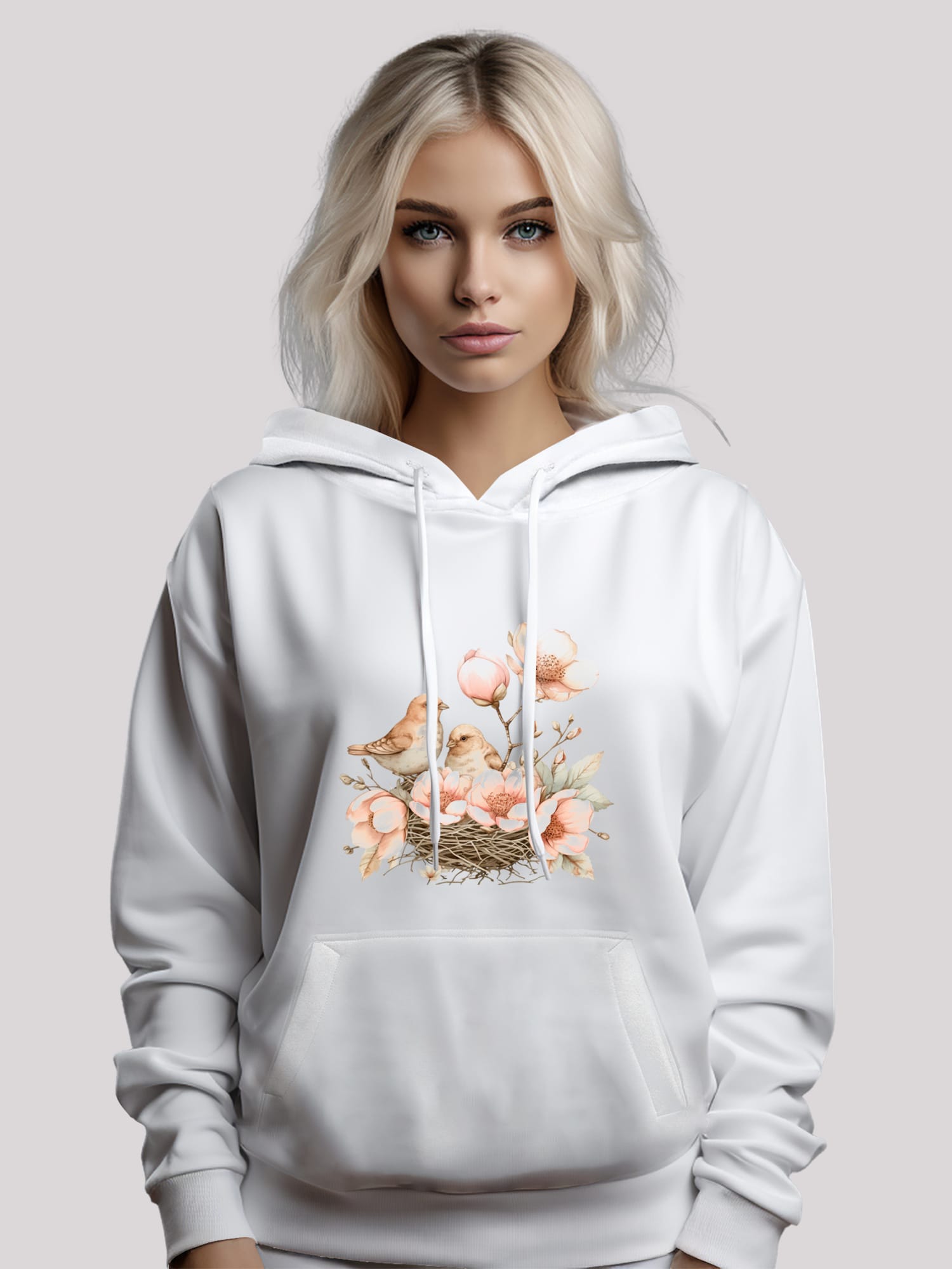 Thumbnail - F4NT4STIC Sweatshirt Vogelnest Blumen