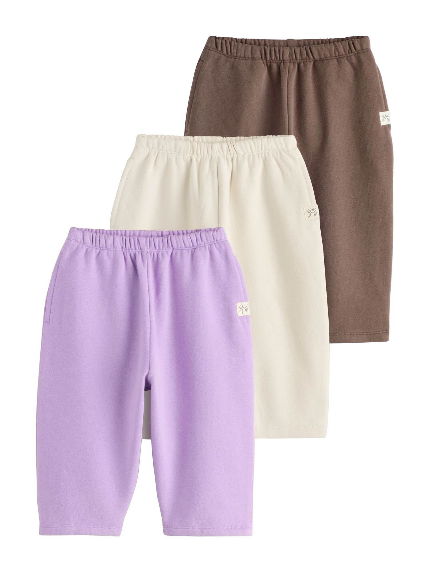 Next Pantaloni crem / maro / mov lavandă