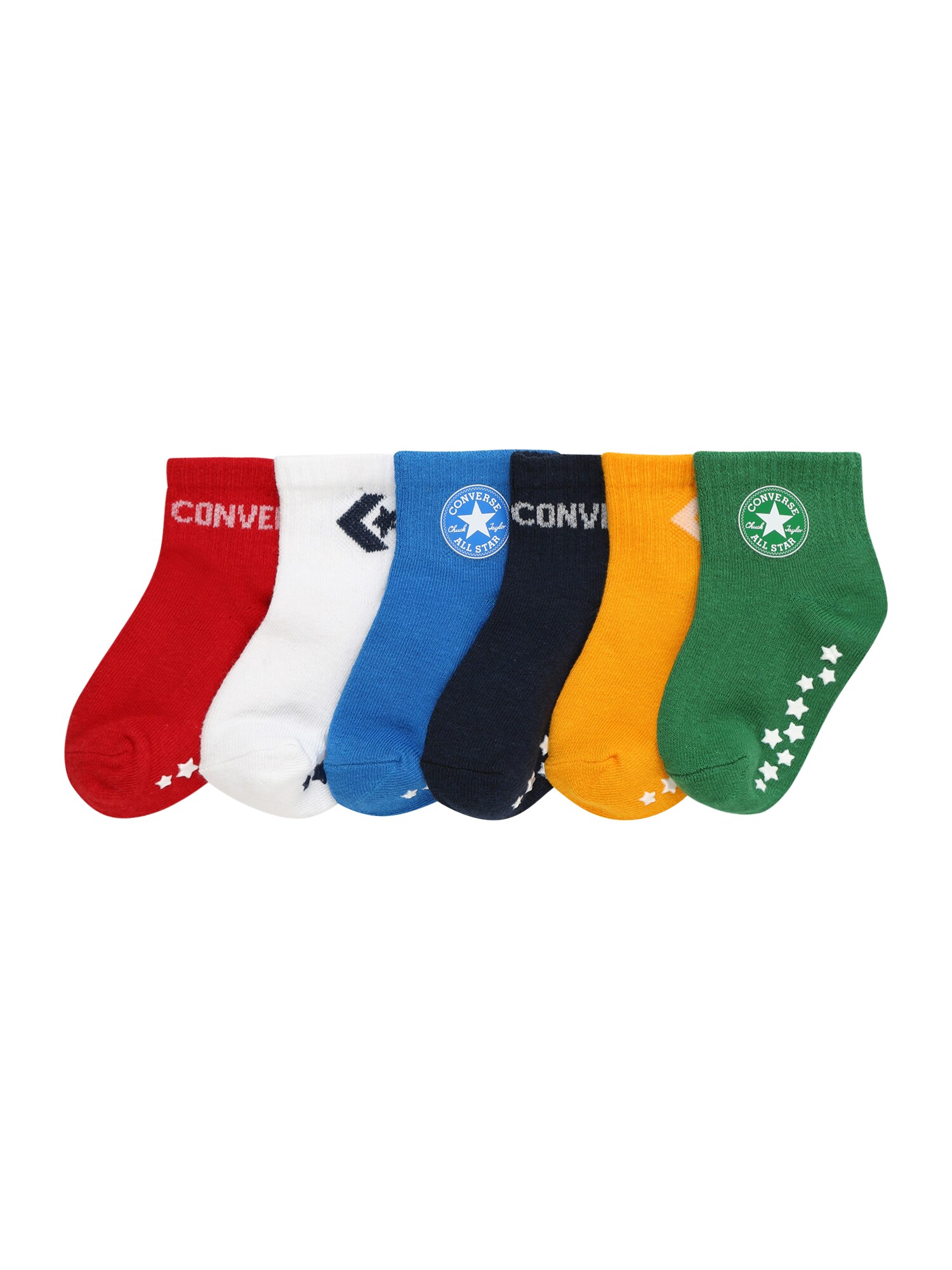 CONVERSE Ponožky  azúrová / zlatá žltá / trávovo zelená / červená / čierna / biela