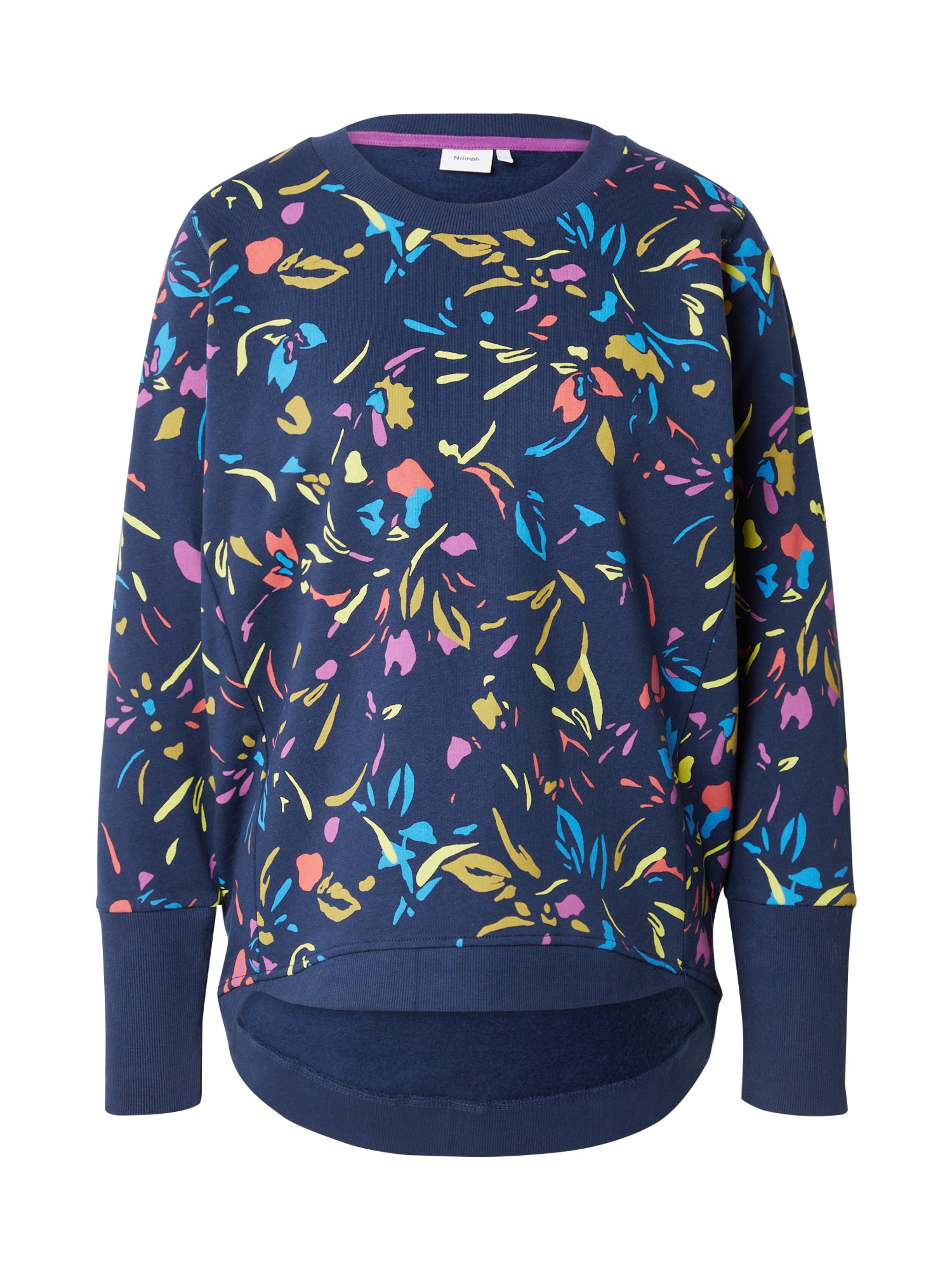 NÜMPH Sweater majica 'NIKOLA'  morsko plava / jabuka / ljubičasta / narančasta