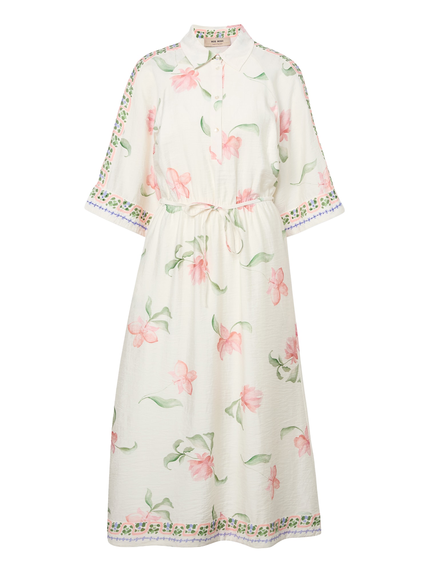 MOS MOSH Rochie 'MMBunno Big Orchid'  ecru / albastru / verde pin / roz