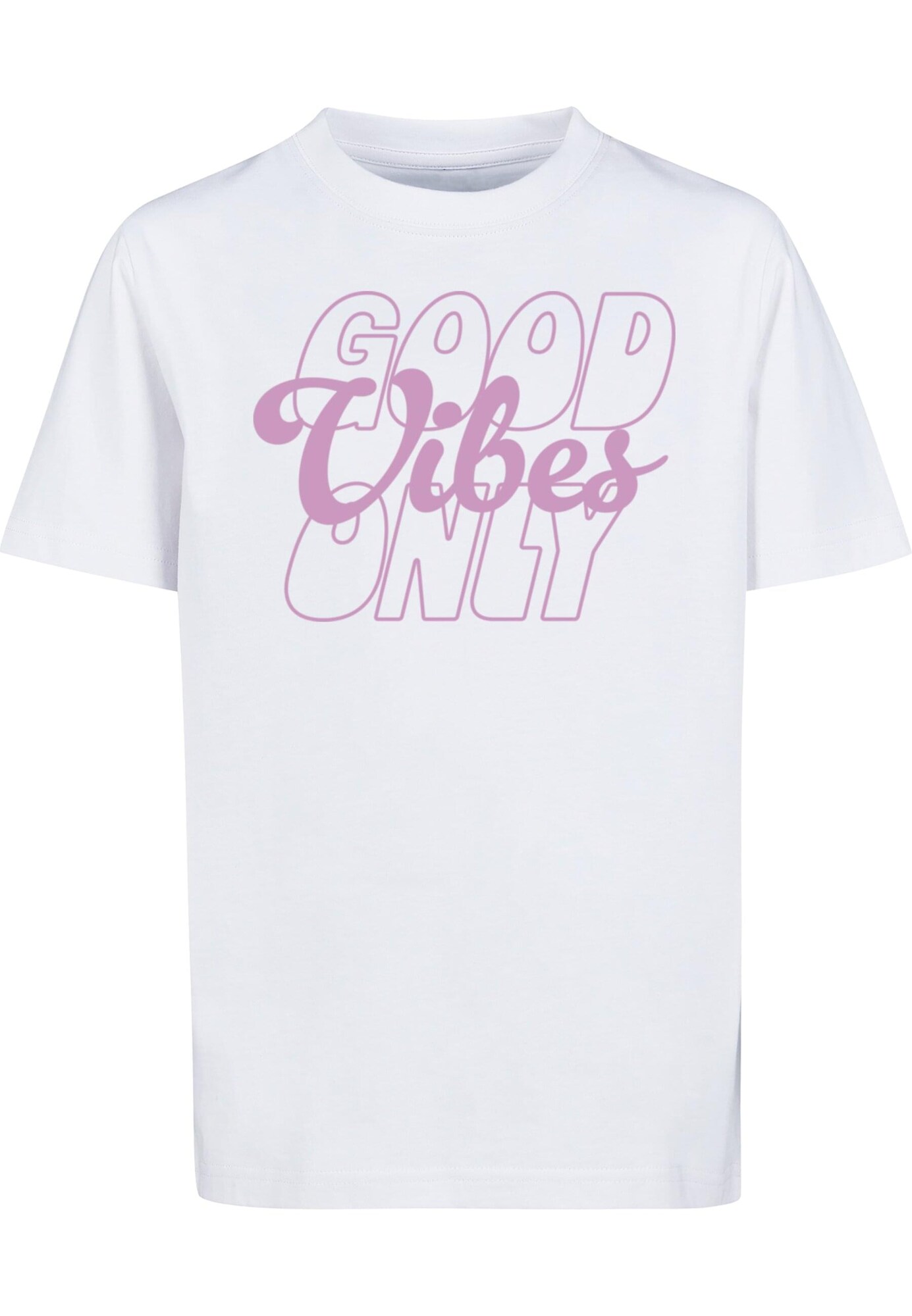 Mister Tee Tricou Good Vibes Only  roz eozină / alb