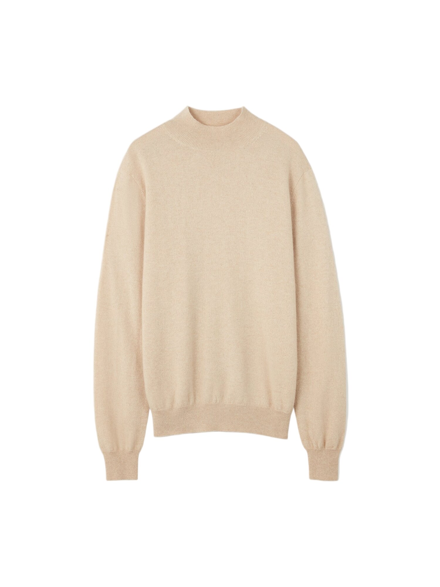 GOBI Cashmere Jersey 'Men's Essential Mock Neck Cashmere Sweater' beige