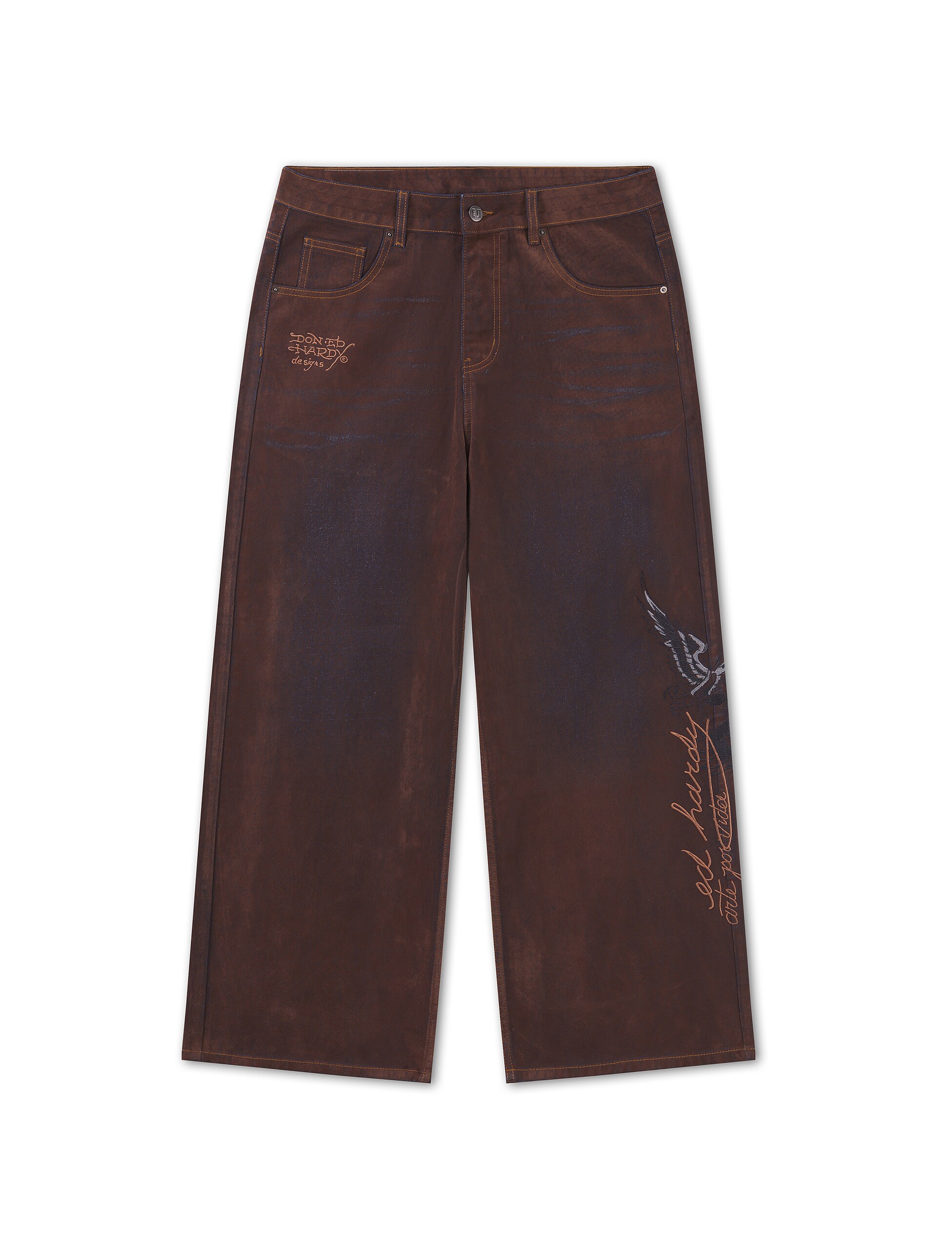Ed Hardy Jeans 'Signature Eagle' beige / brun dam