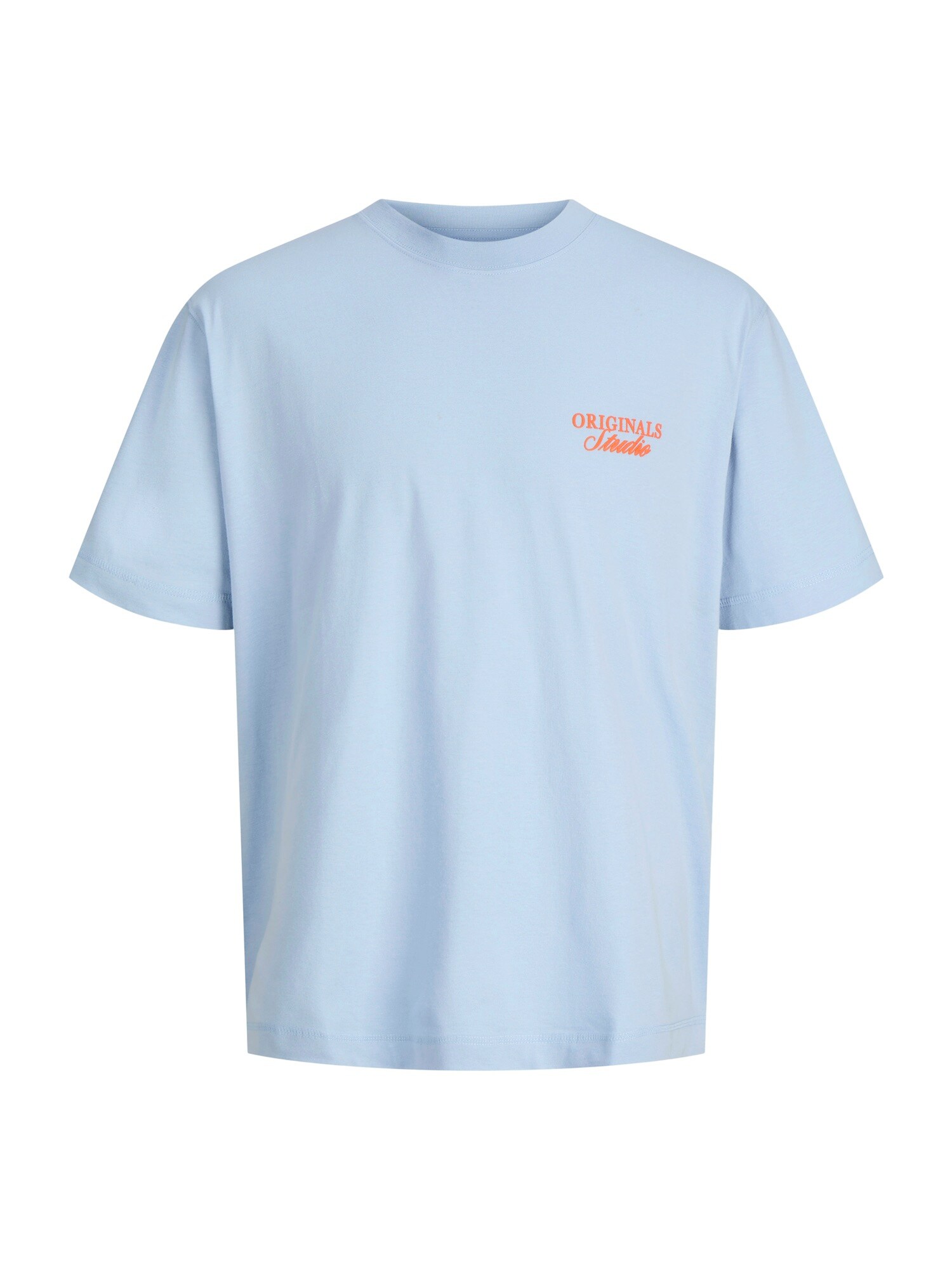 JACK & JONES Tricou 'JORNorrebro'  albastru pastel / portocaliu
