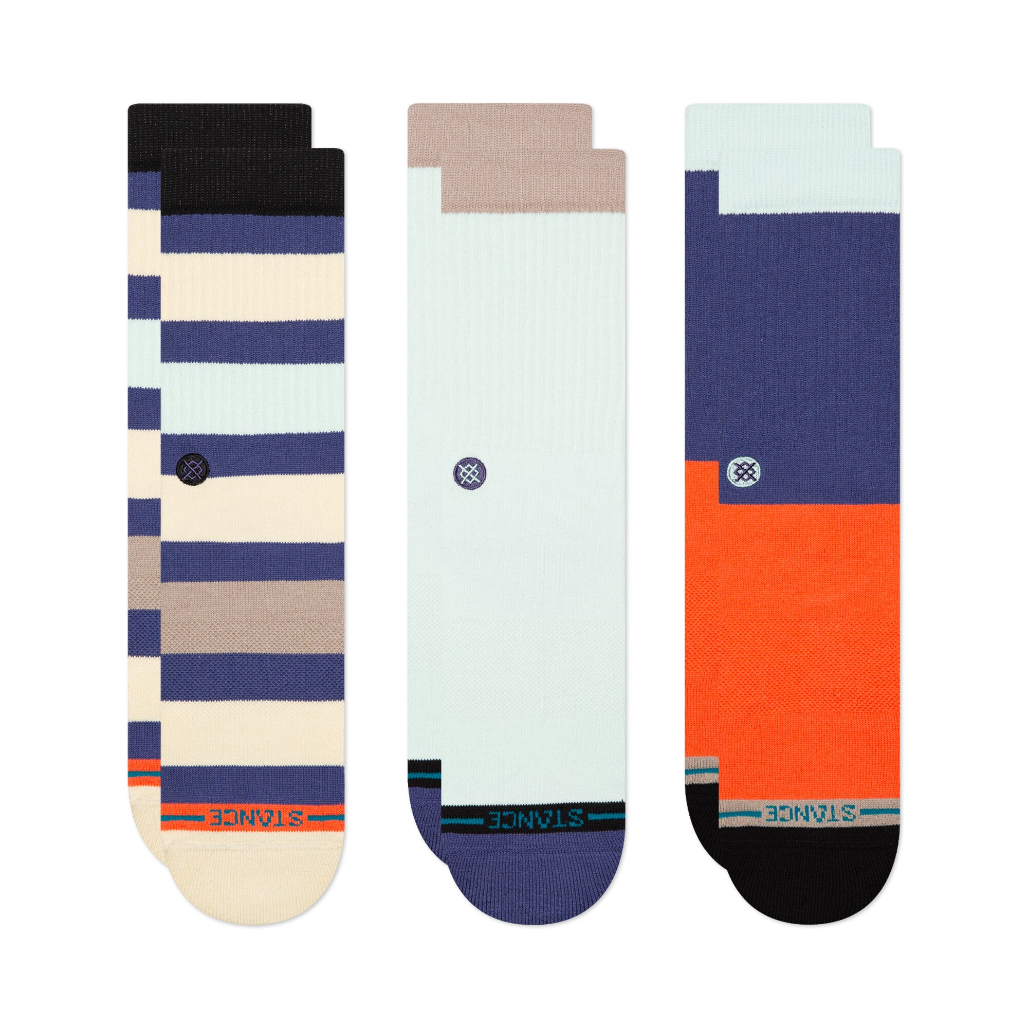 Stance Zokni 'Bayside'  bézs / sötétkék / menta / fekete akciós termékkép 1