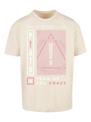 F4NT4STIC Shirt ‘Panic At The Disco Turn Up The Crazy’ Sand