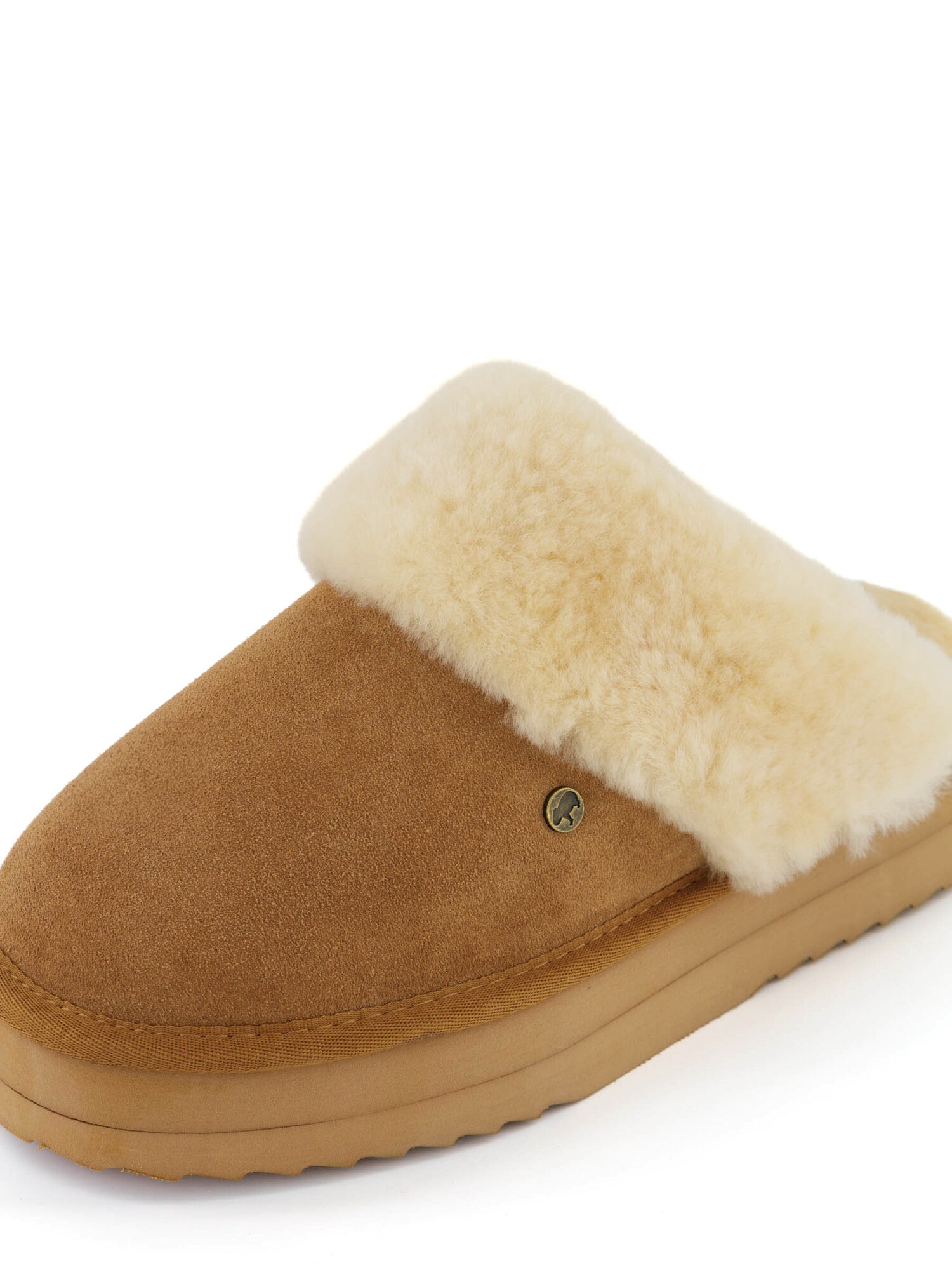 Warmbat Papuče 'Flurry' krémová / koňaková (obrázok 4)