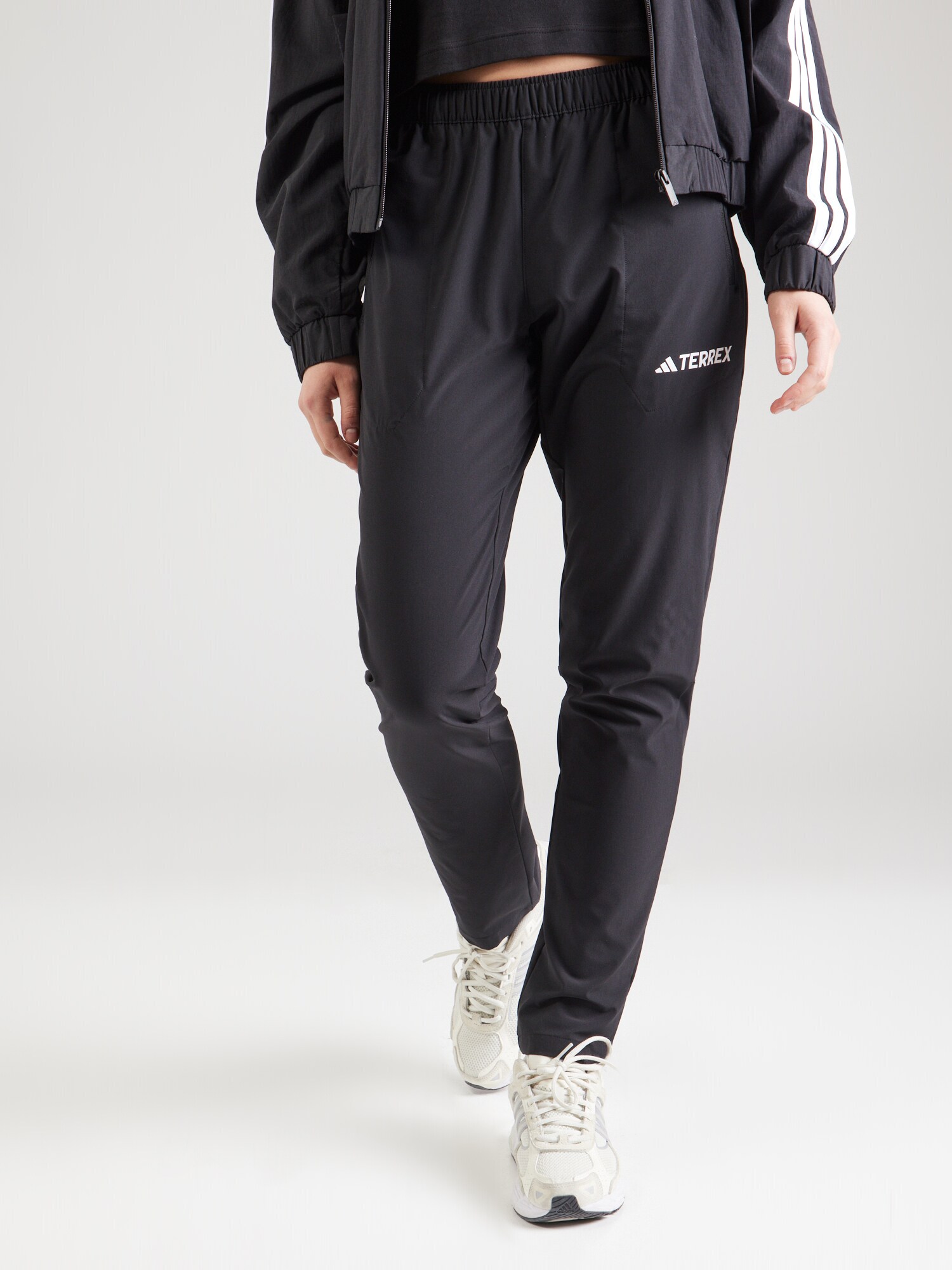 ADIDAS TERREX Kültéri nadrágok 'ESS'  fekete / fehér termék 2. képe