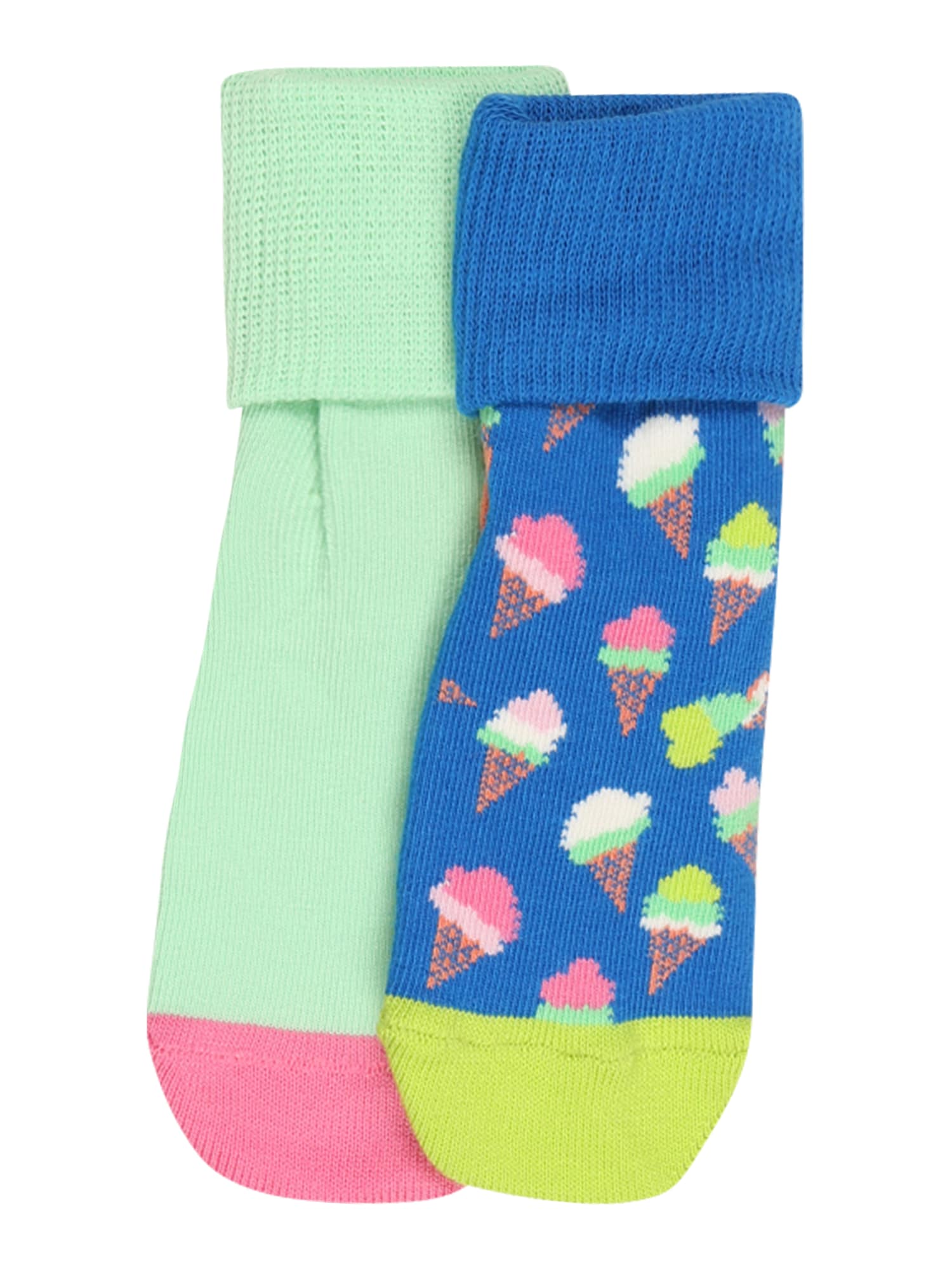 Happy Socks Kojinės 'Ice Cream' mėtų spalva / balta / sodri mėlyna („karališka“) / fuksijų spalva / koralų splava
