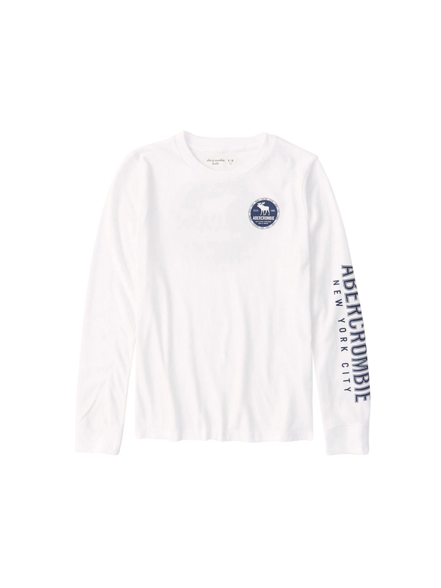 Abercrombie & Fitch Marškinėliai  balta / melsvai pilka