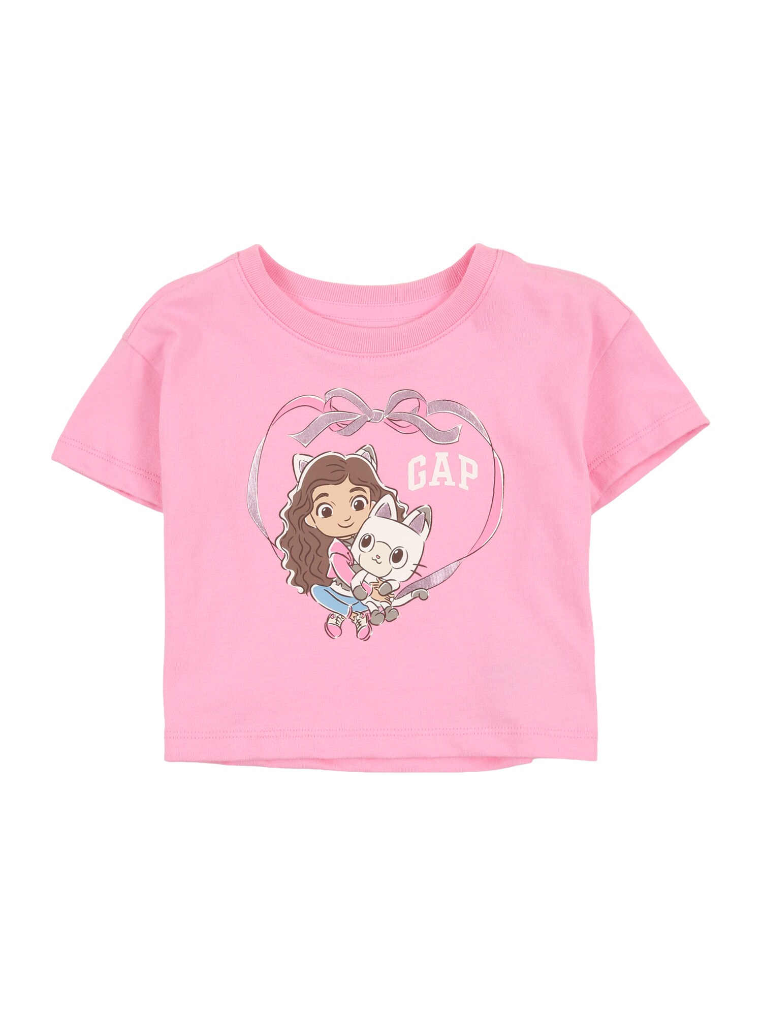 GAP Tricou  albastru deschis / maro / roz deschis / alb