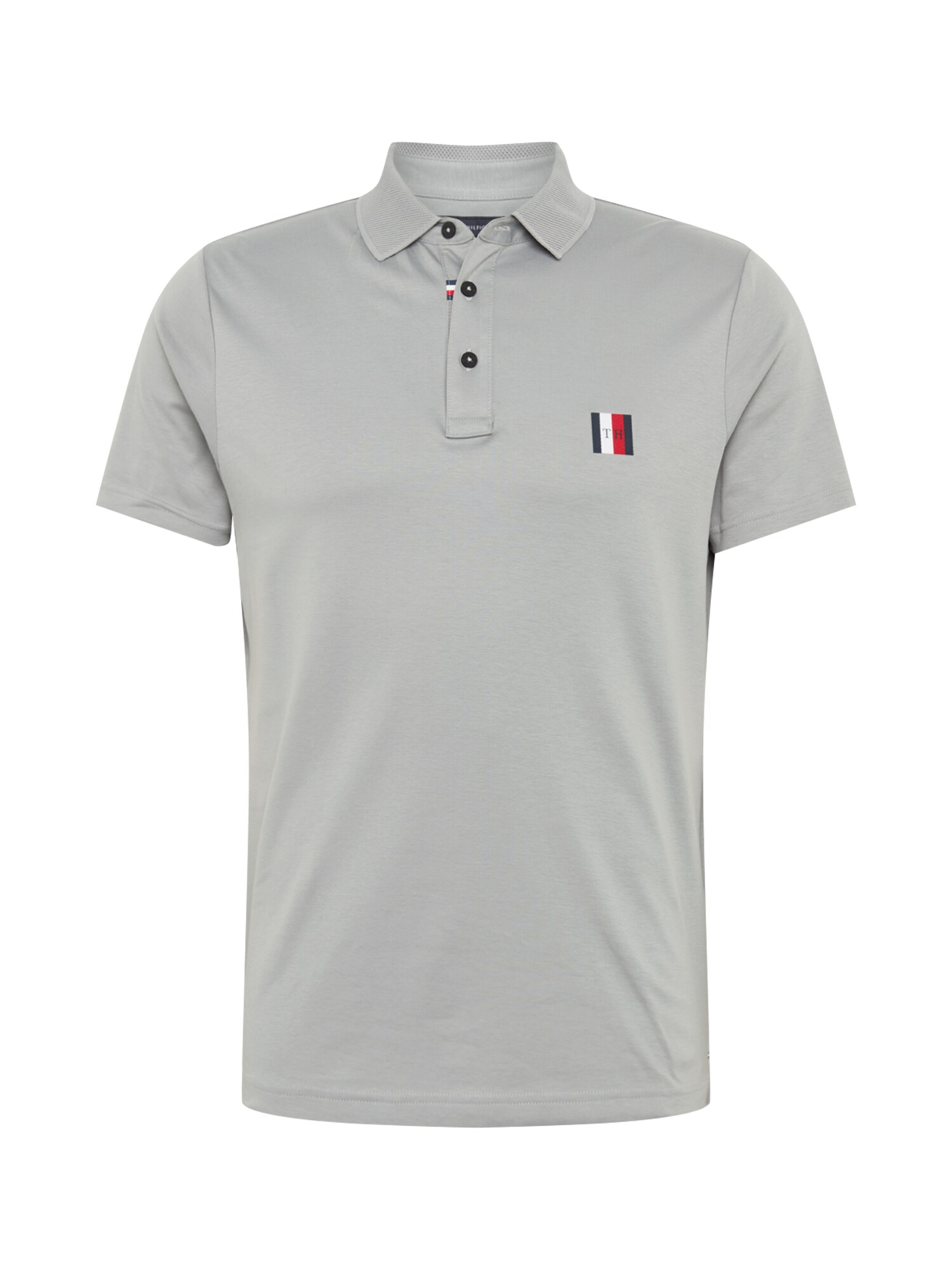 TOMMY HILFIGER Marškinėliai  pilka / raudona / balta / nakties mėlyna