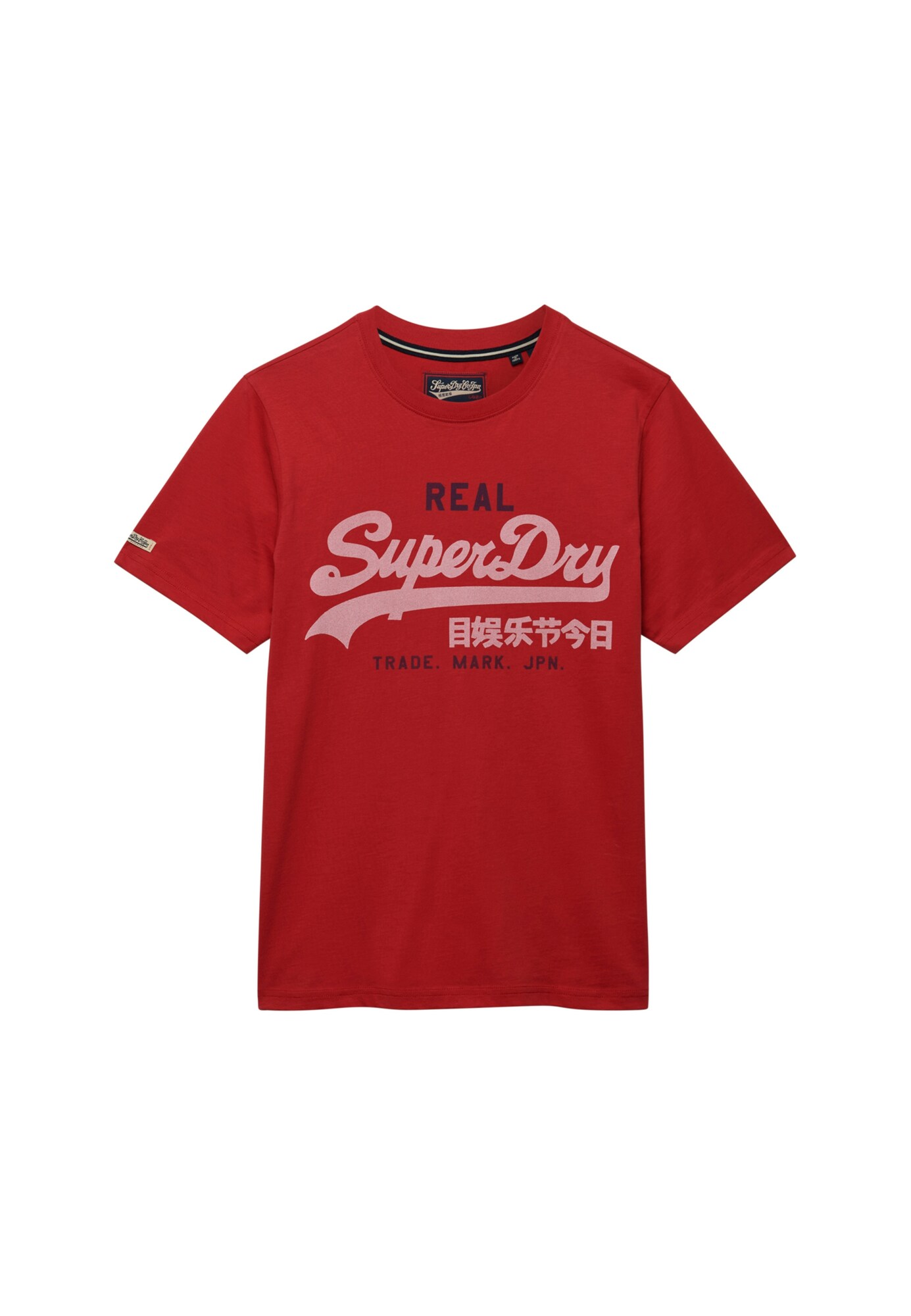 Superdry & Co Tricou Vintage Classic bleumarin / roșu / roșu pastel