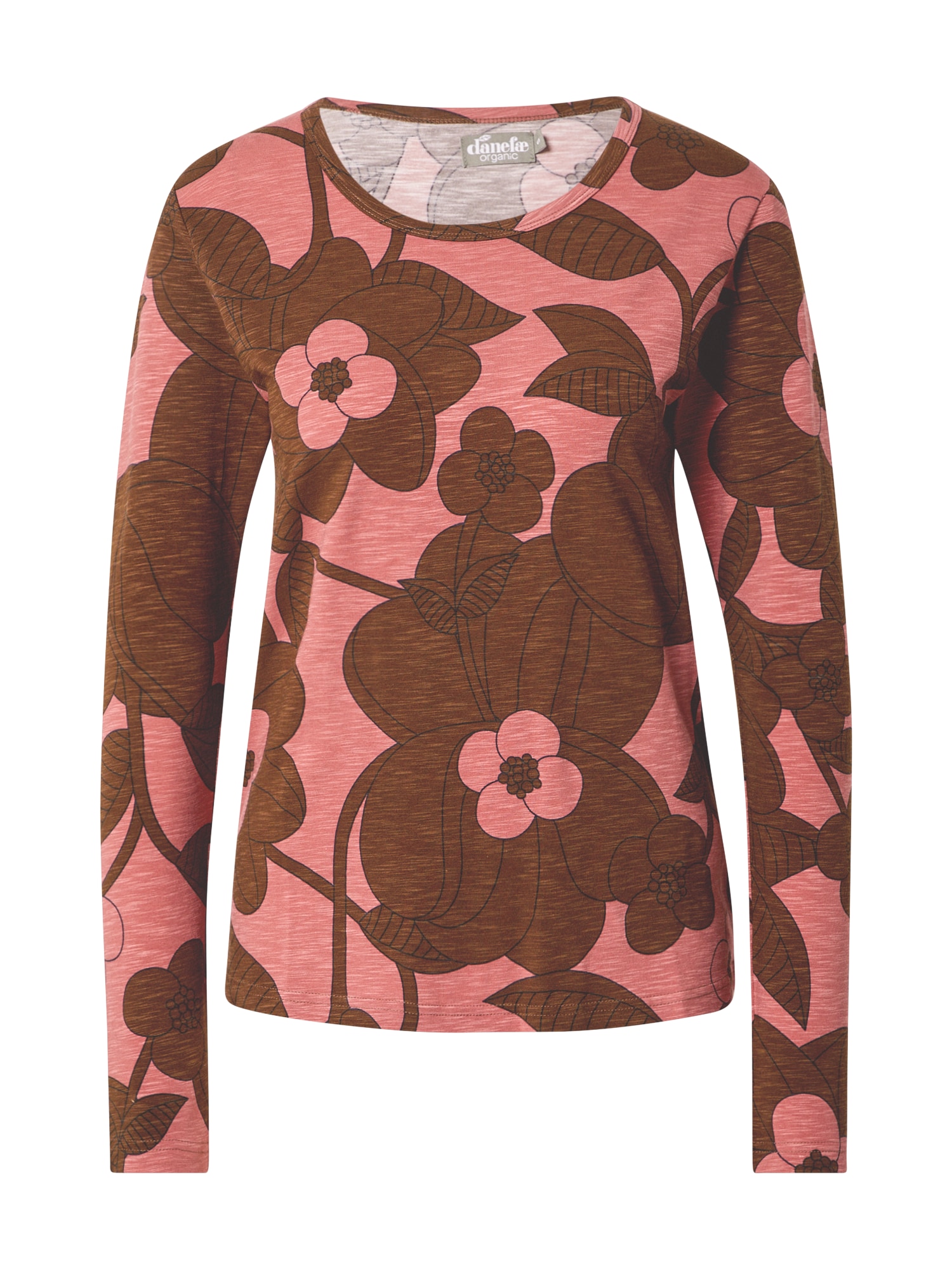 Danefae Marškinėliai 'Lotte' alyvuogių spalva / rožinė