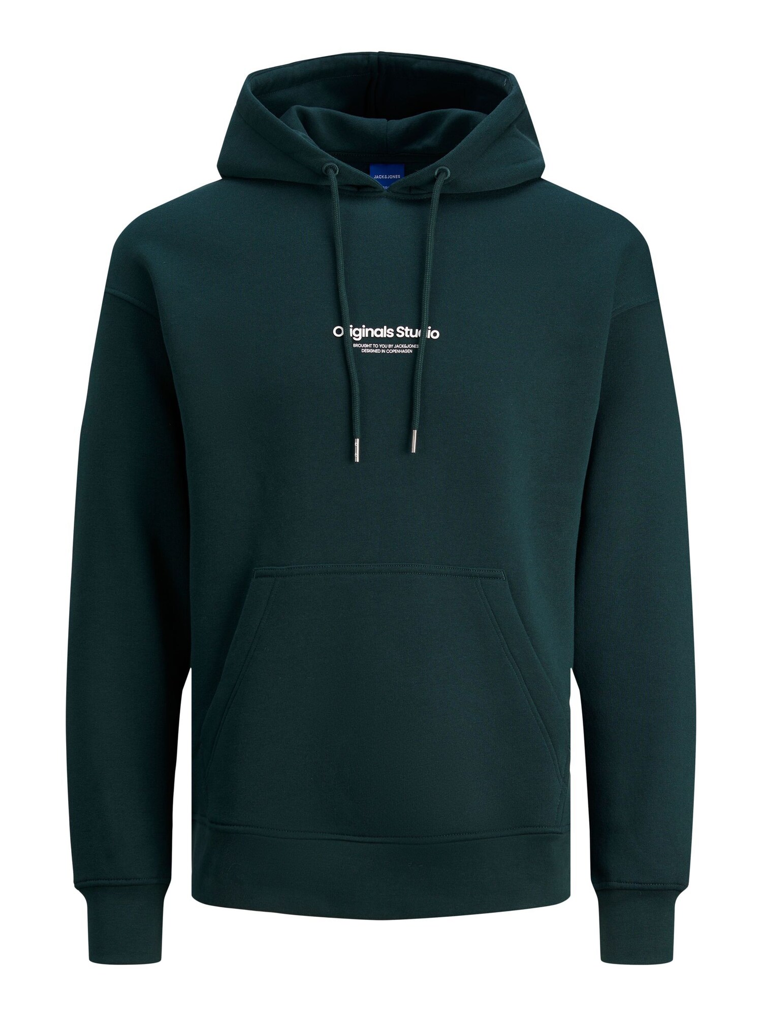 JACK & JONES Mikina 'JORVesterbro'  jedľová / biela